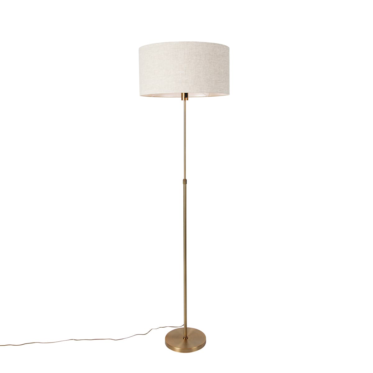 Stojaca lampa nastaviteľná bronzová so svetlosivým tienidlom 50 cm - Parte 1