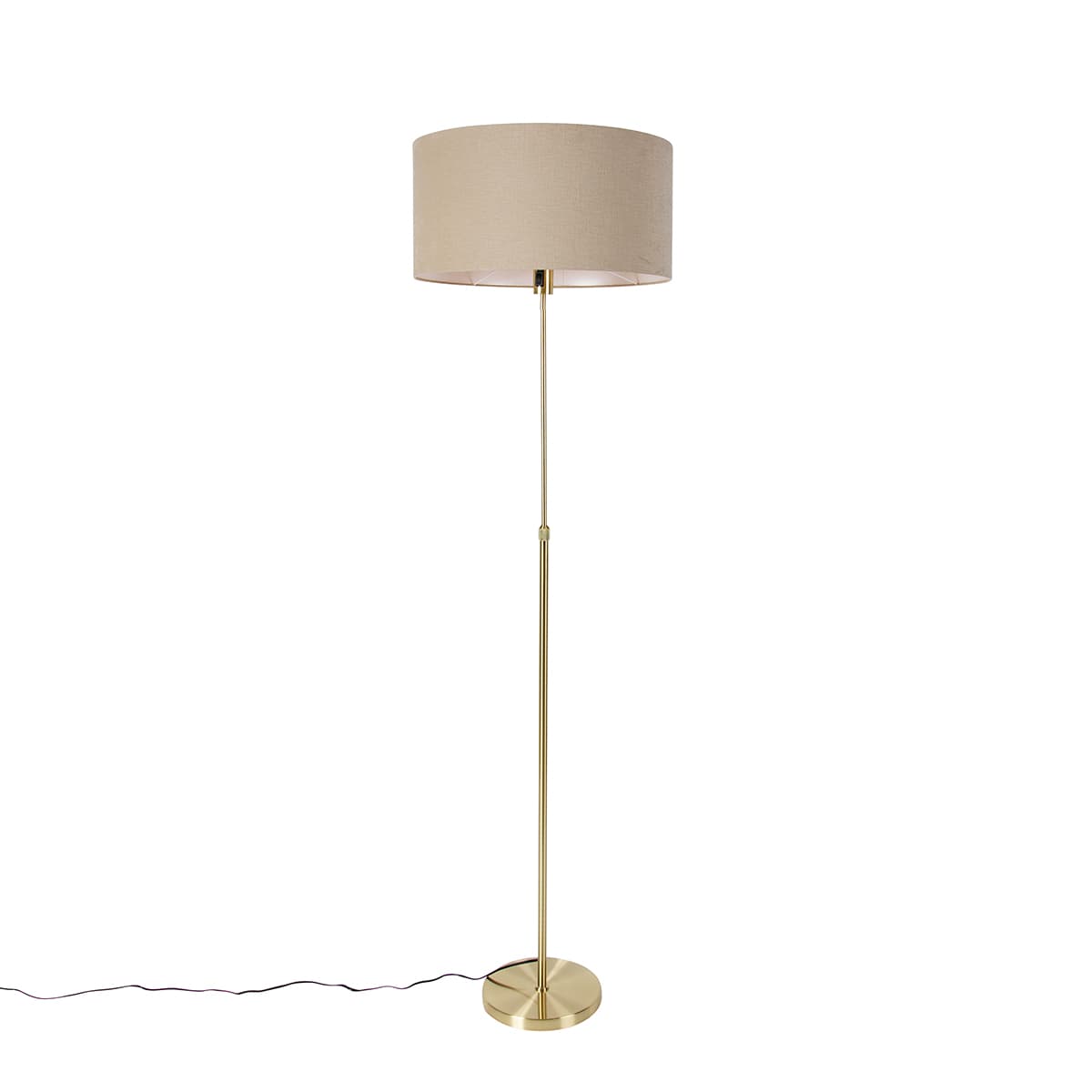 Stojaca lampa nastaviteľná zlatá so svetlohnedým tienidlom 50 cm - Parte 1