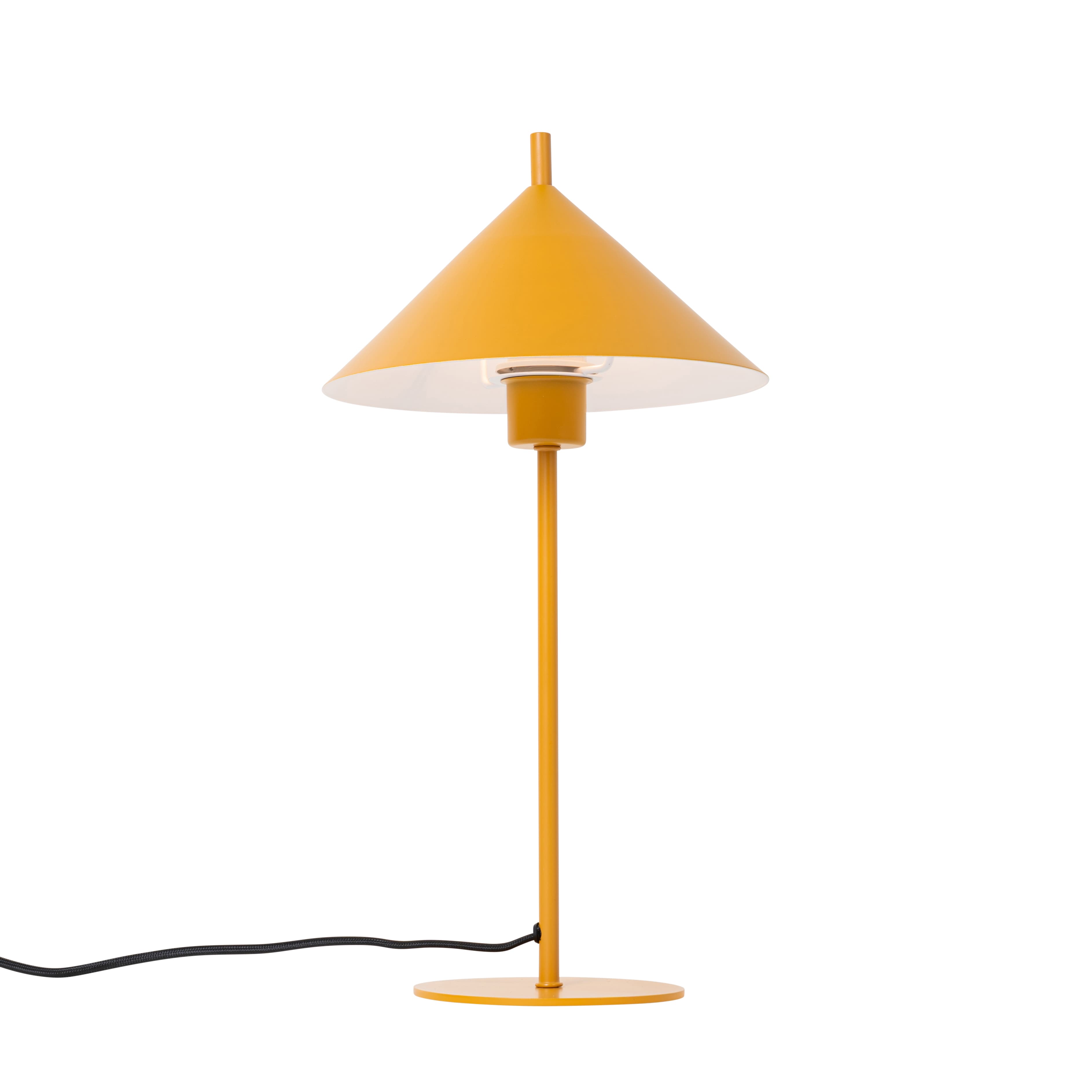 Dizajnová stolná lampa žltá - Triangolo 1