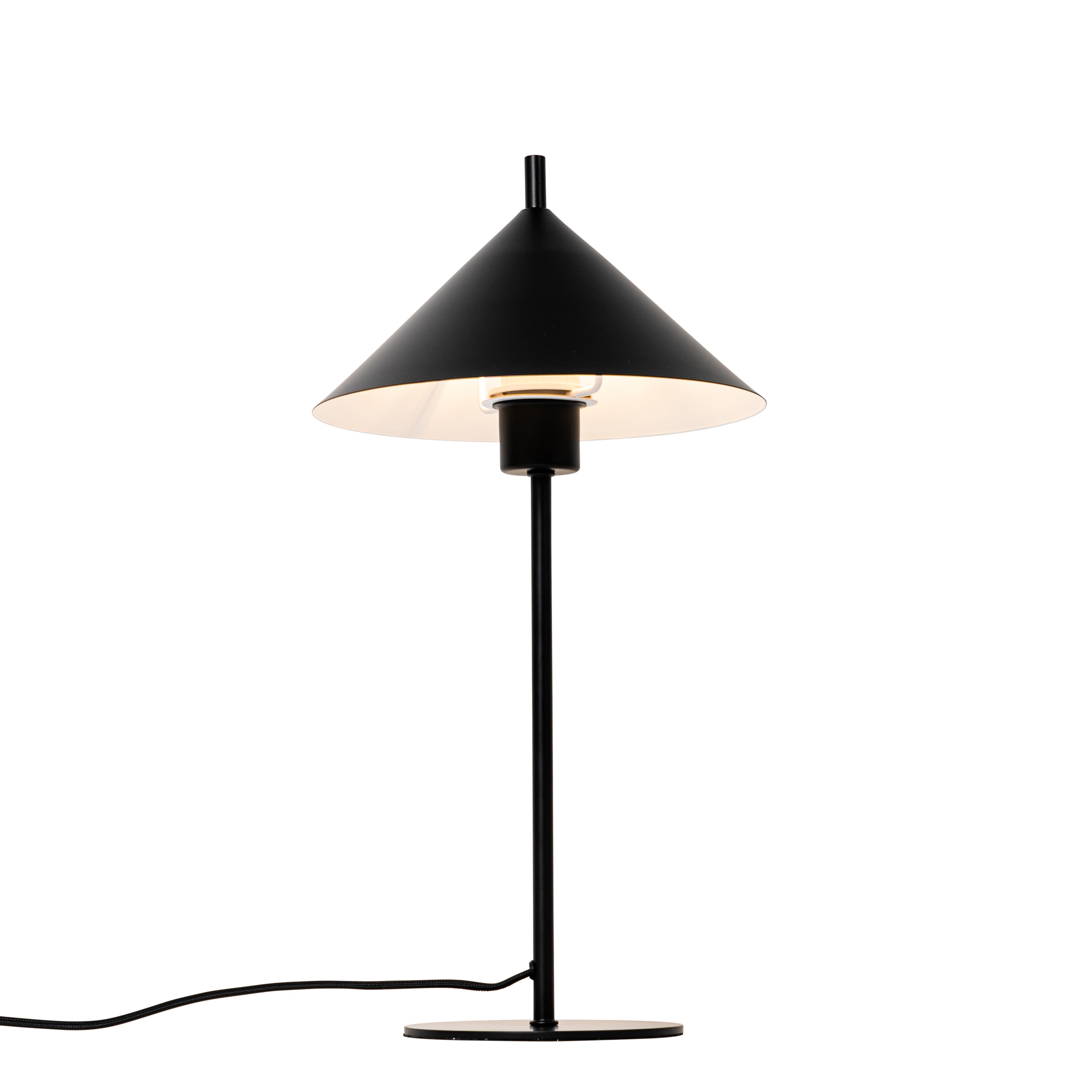 Dizajnová stolná lampa čierna - Triangolo 1