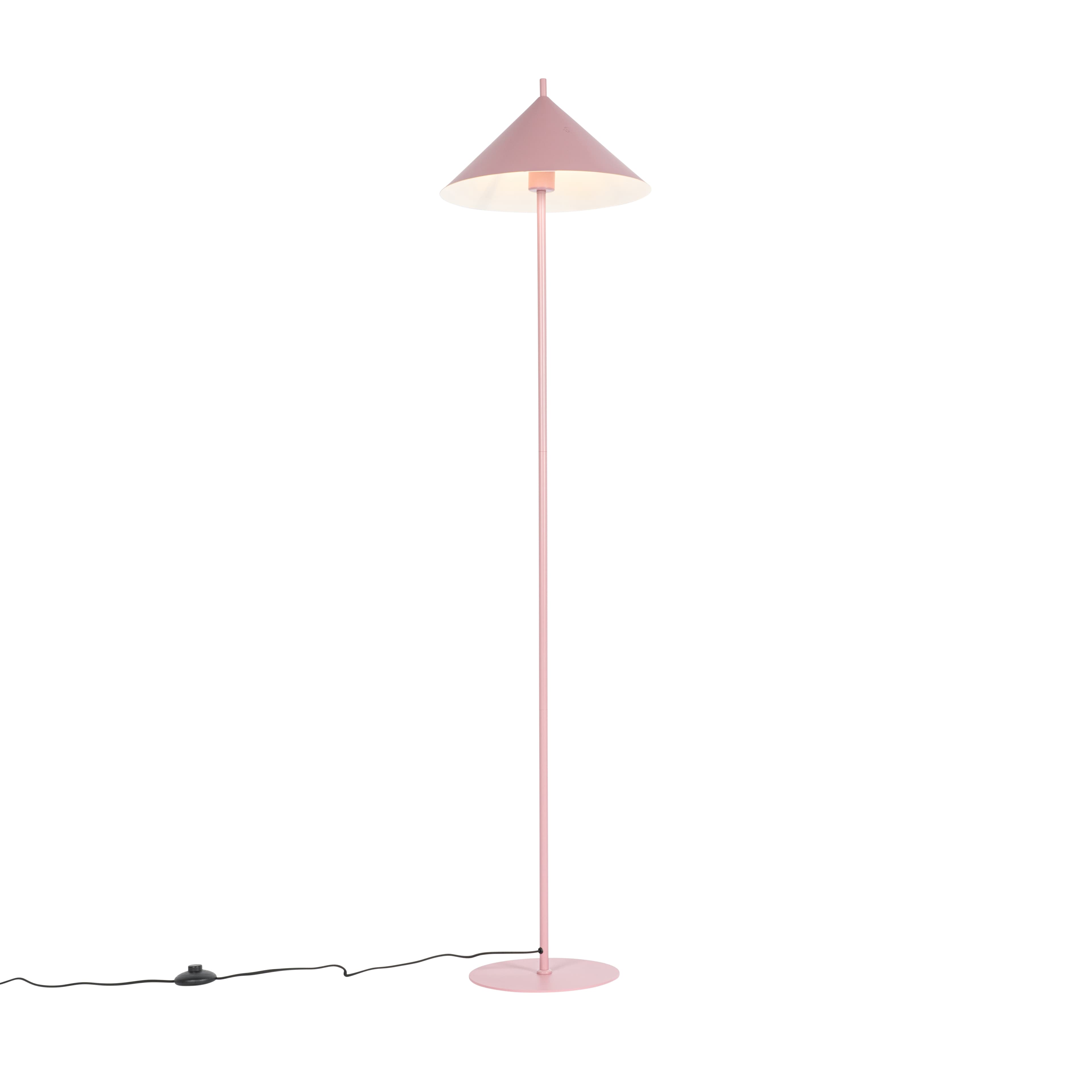 Dizajnová stojaca lampa ružová - Triangolo 1