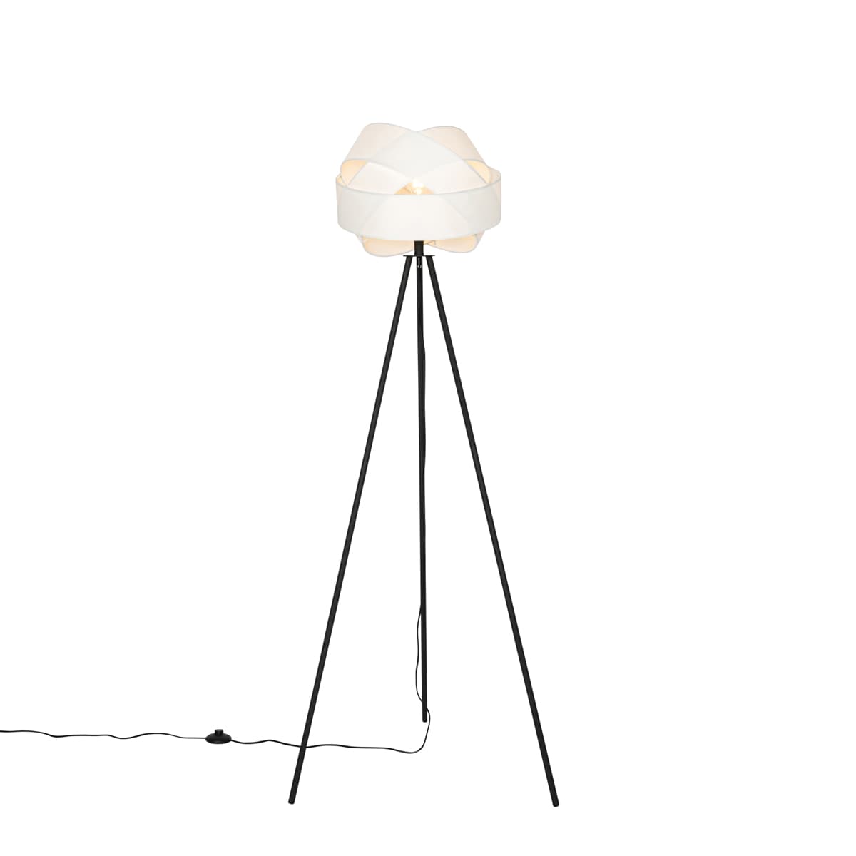 Moderná stojaca lampa biela - Cloth 1