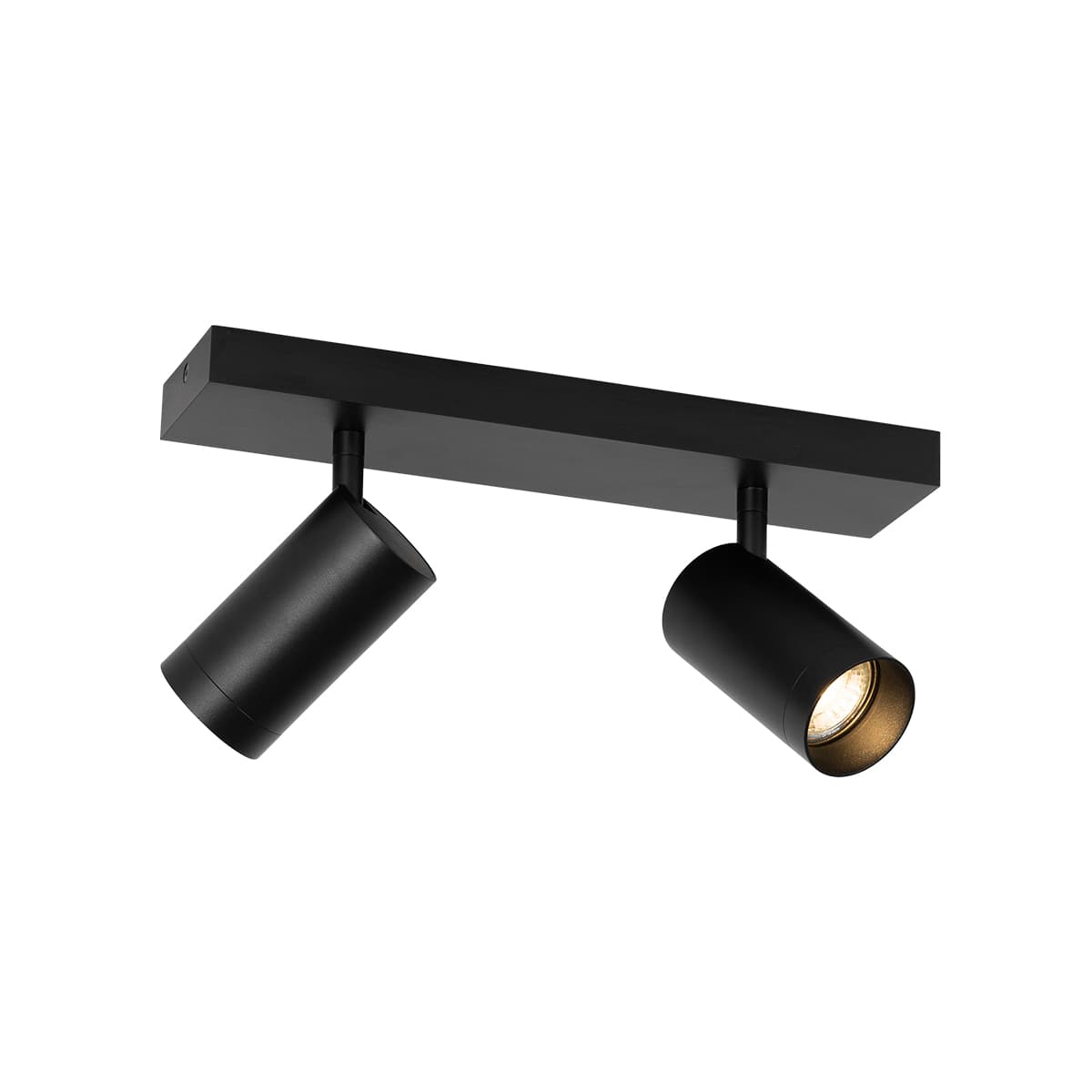 Inteligentný stropný reflektor čierny nastaviteľný 2-svetelný vrátane 2 Wifi GU10 50mm - Jeana Luxe 1