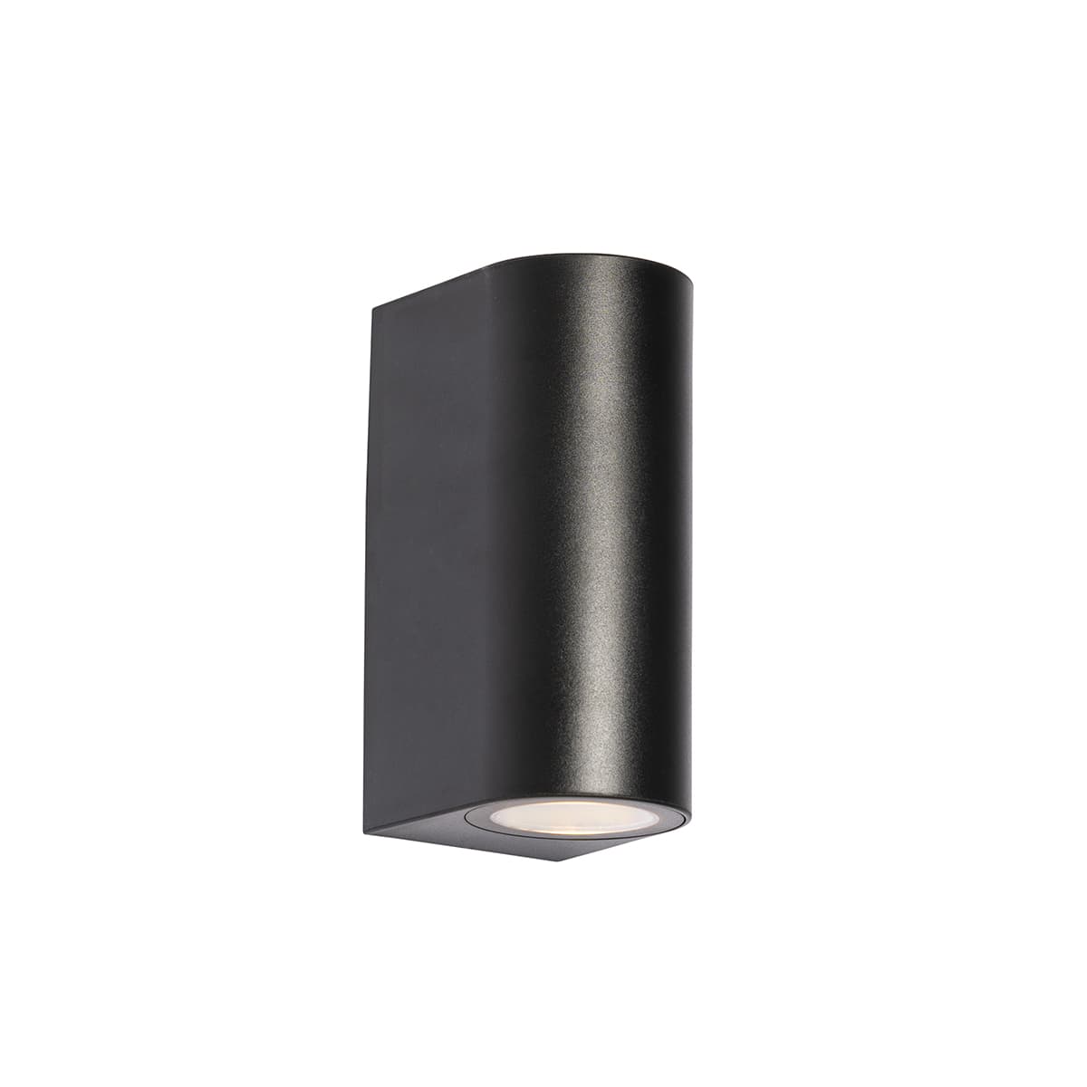 Moderná vonkajšia nástenná lampa čierna plastová oválna 2-svetlá - Baleno