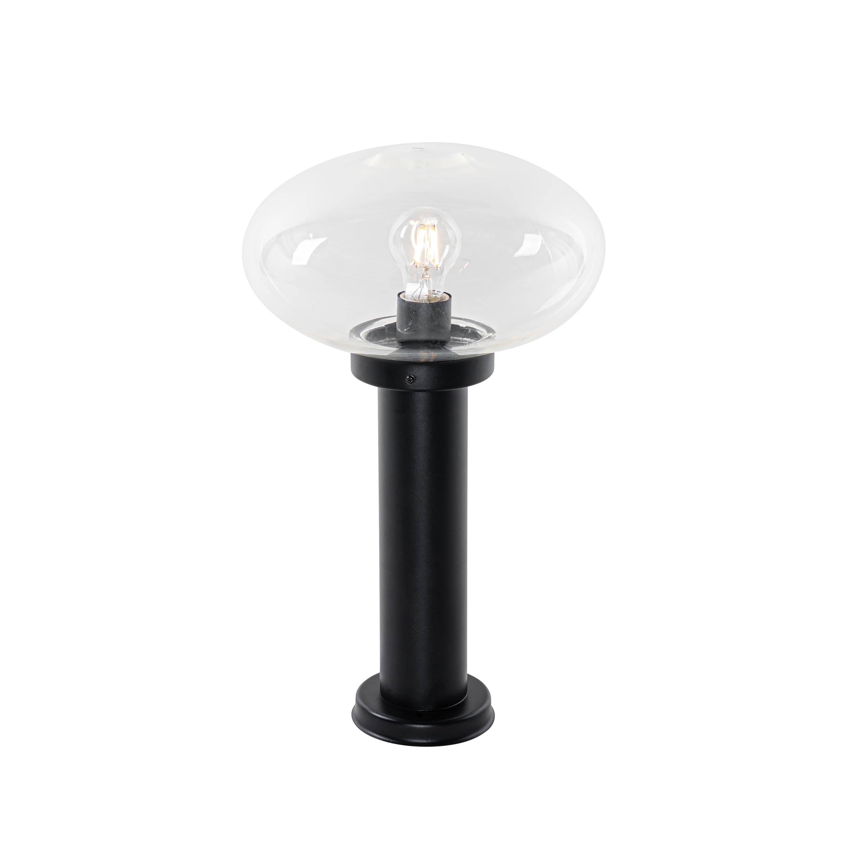Moderná vonkajšia stĺpová lampa čierna 50 cm - Elly