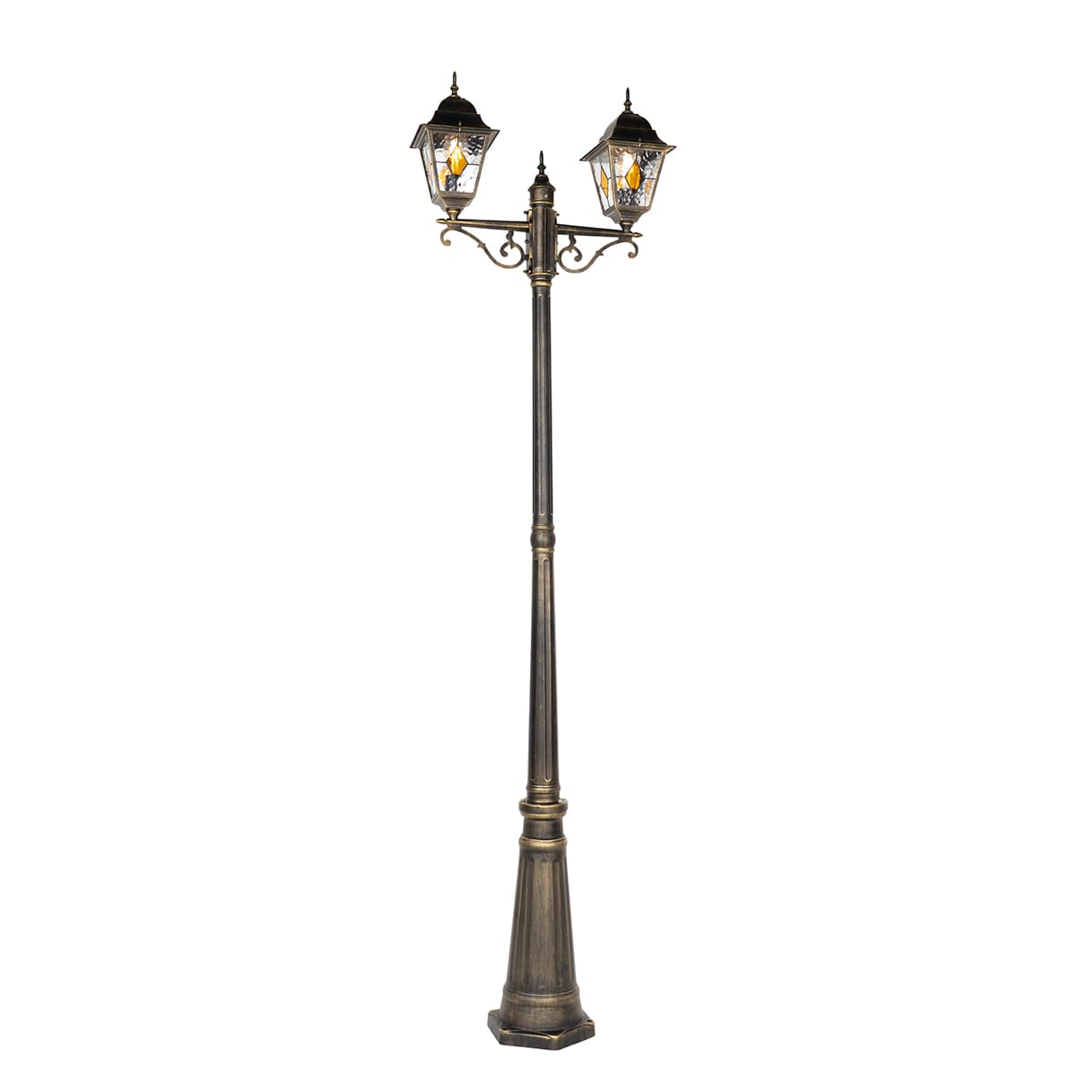 Vintage vonkajšia lampa starožitné zlato 240 cm 2-svetlo - Antigua
