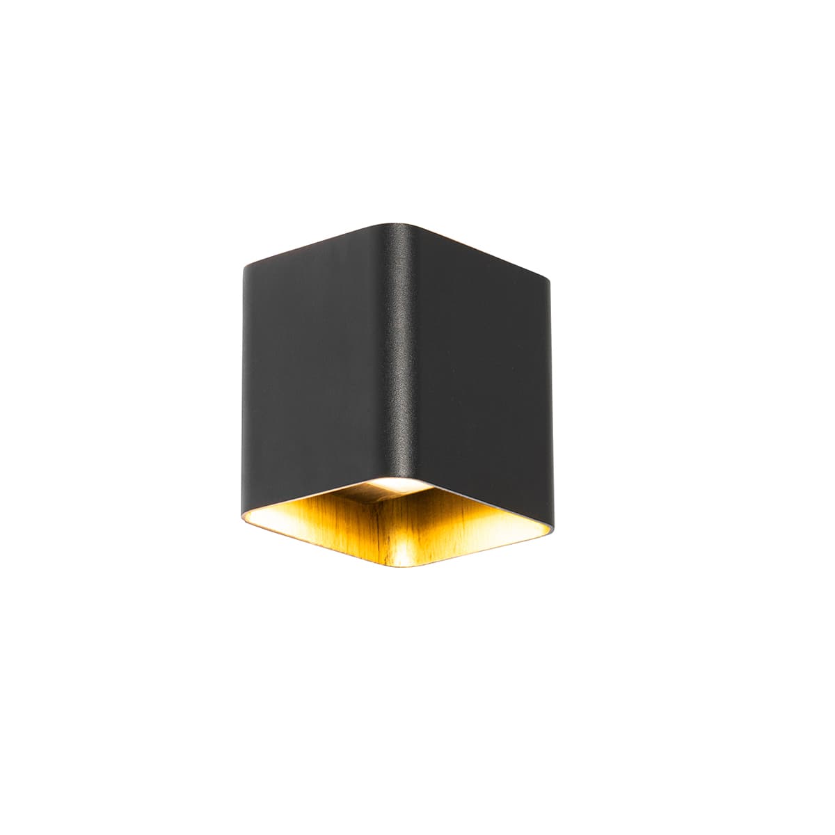 Moderná nástenná lampa čierna vrátane LED IP54 štvorcová - Evi 1