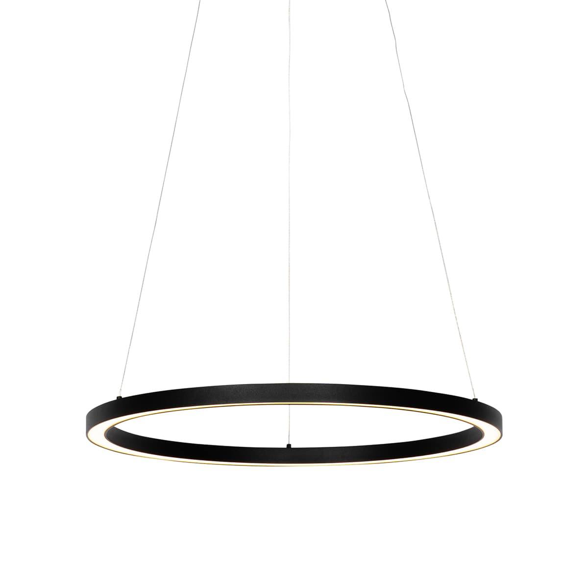 Závesné svietidlo čierne 60 cm vrátane LED 3-stupňové stmievateľné - Girello