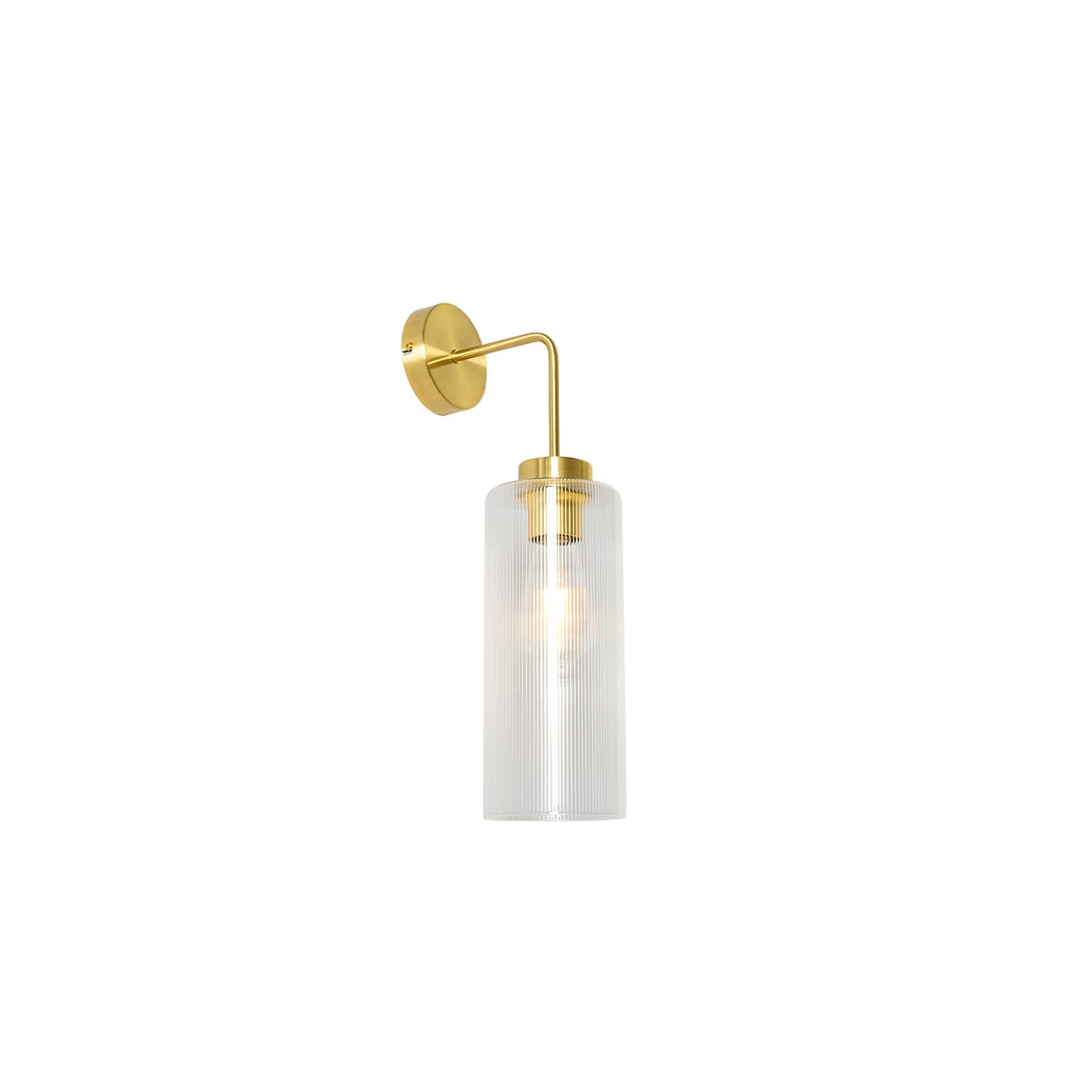 Art Deco nástenná lampa zlatá so sklom - Laura 1