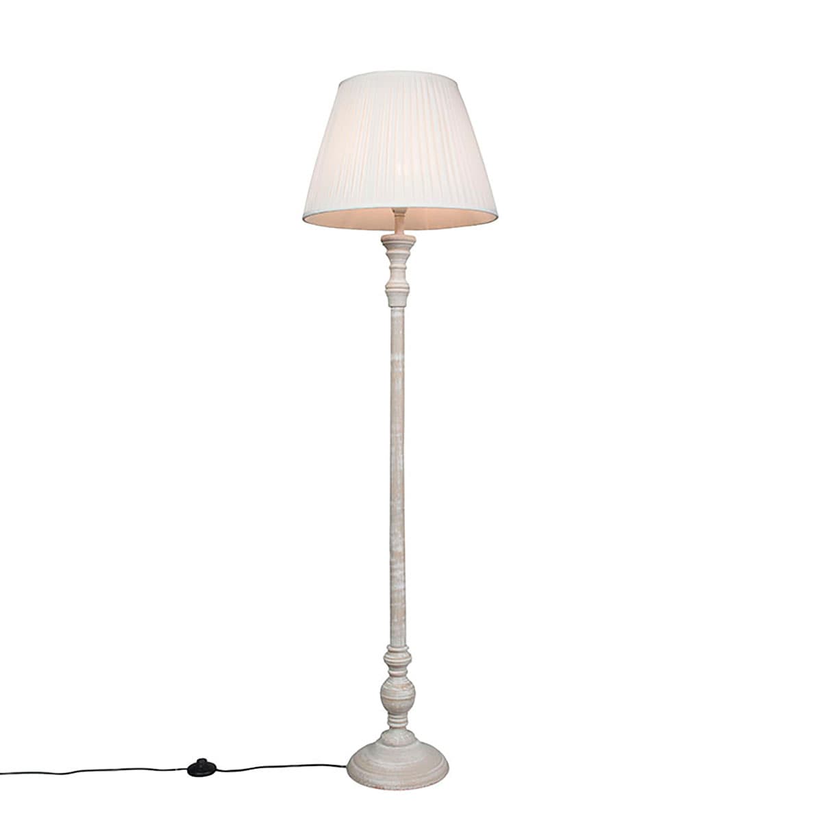 Inteligentná stojaca lampa sivá so skladaným tienidlom bielym vrátane Wifi A60 - Classico 1