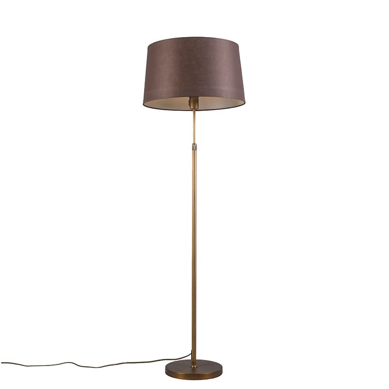 Inteligentná stojaca lampa bronzová s hnedým tienidlom 45 cm vrátane Wifi A60 - Parte 1