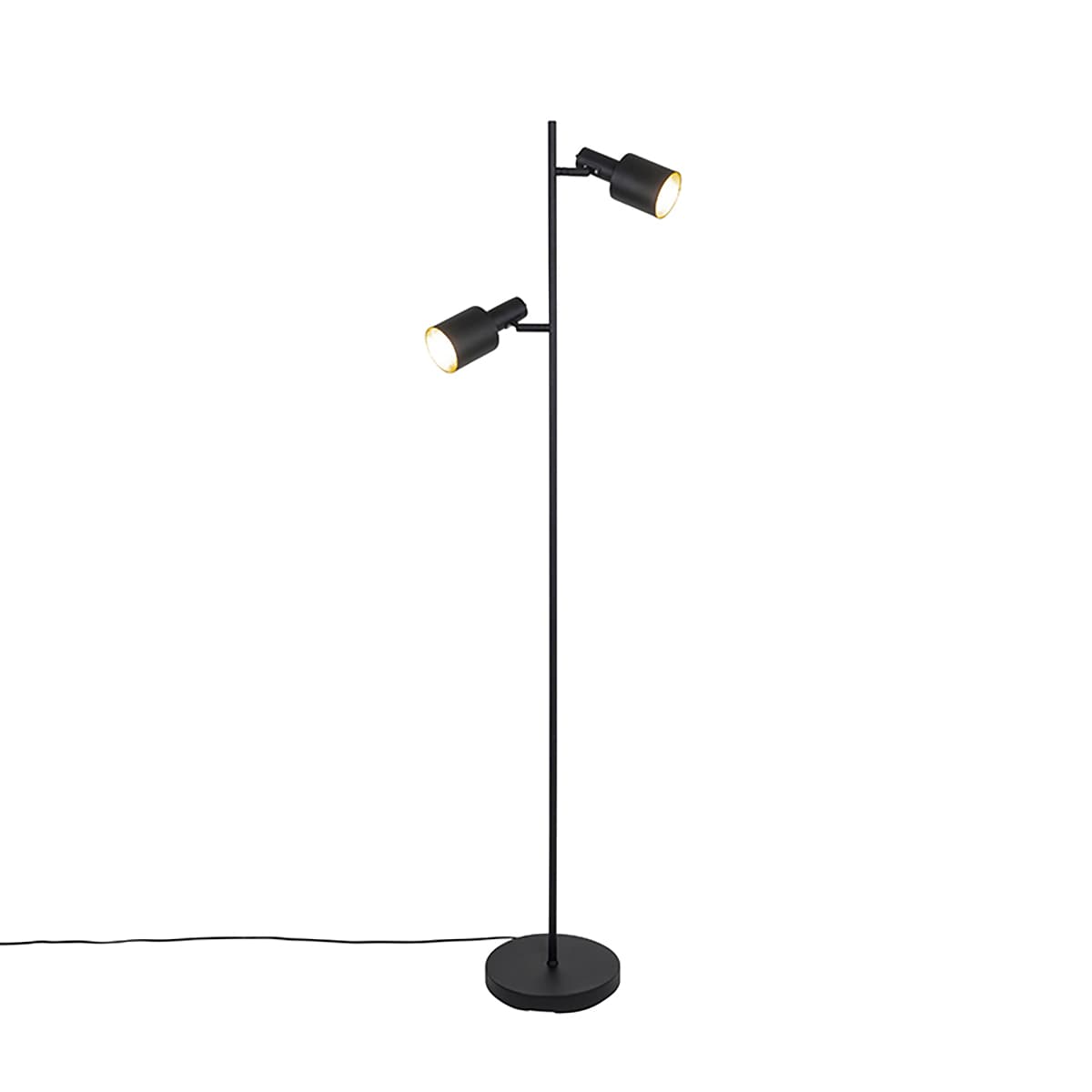 Inteligentná stojaca lampa čierna vrátane 2 WiFi A60 - Stijn 1