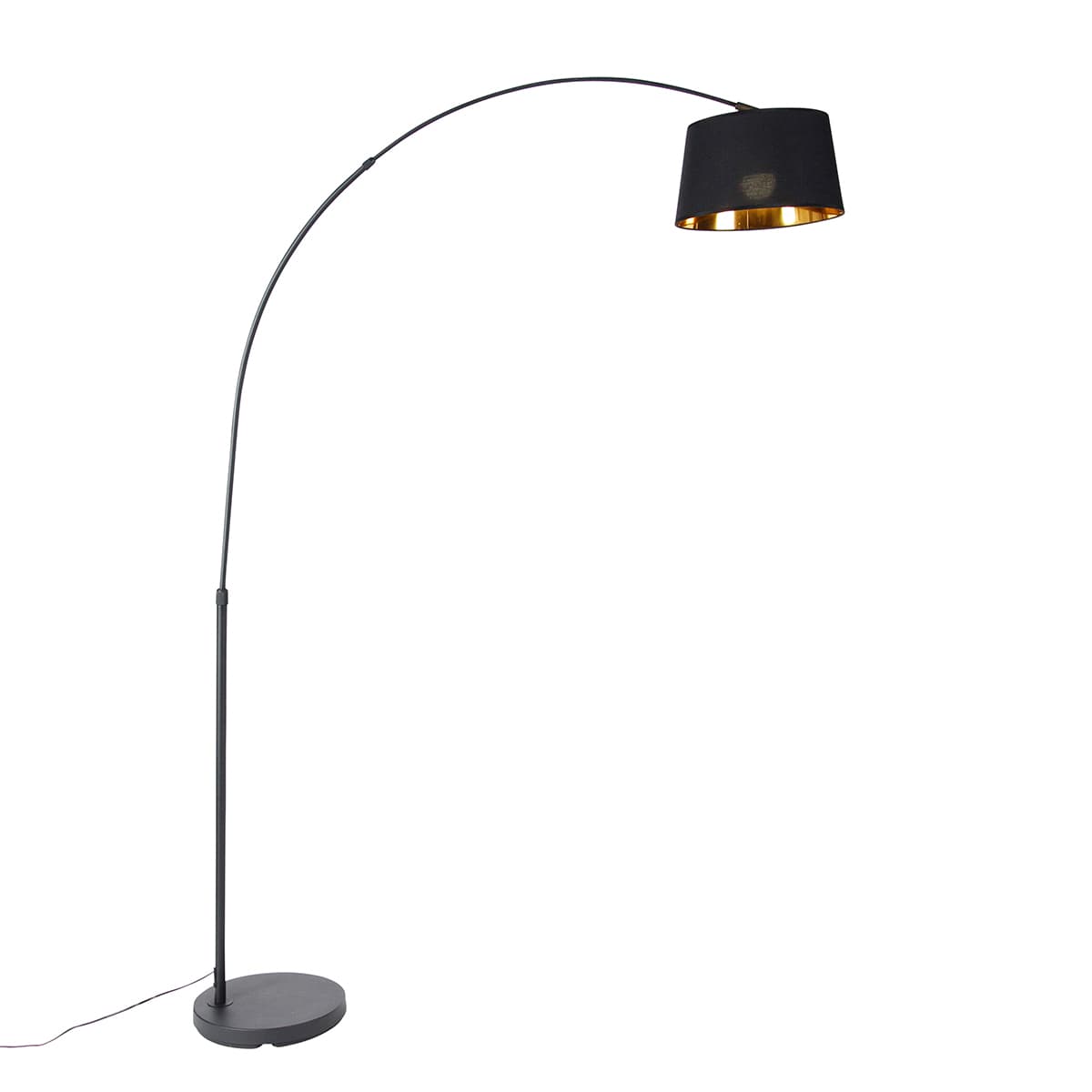 Inteligentná oblúková lampa čierna so zlatom vrátane Wifi A60 - Arc Basic