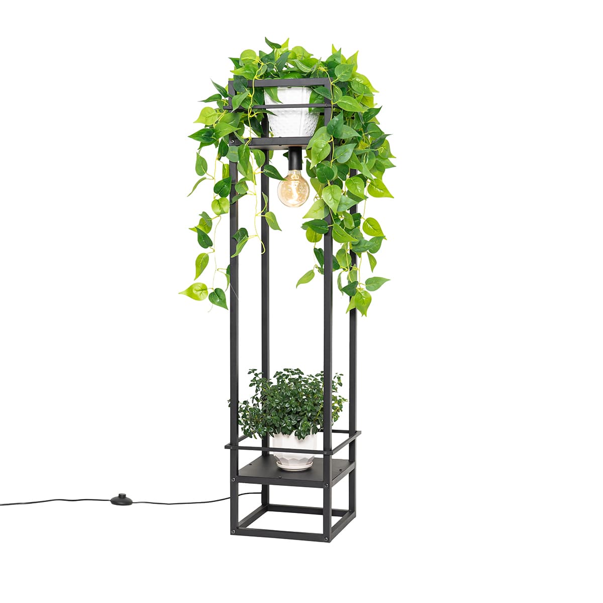 Inteligentná priemyselná stojaca lampa čierna vrátane Wifi G95 - Cage Rack