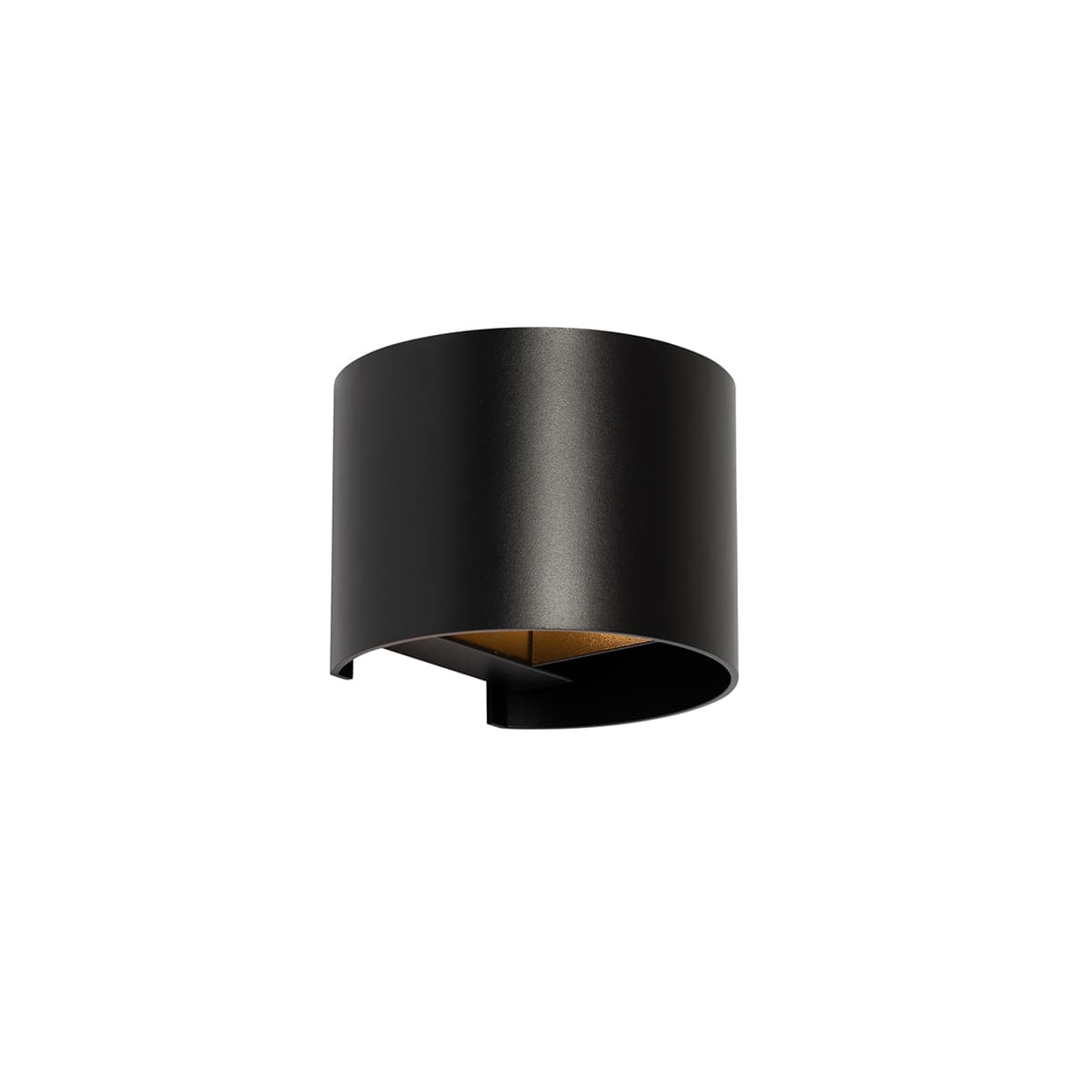 Moderná nástenná lampa čierna okrúhla - Edwin