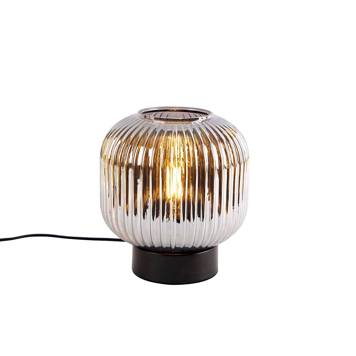 Inteligentná stolná lampa čierna s dymovým sklom vrátane Wifi A60 - Karel 1