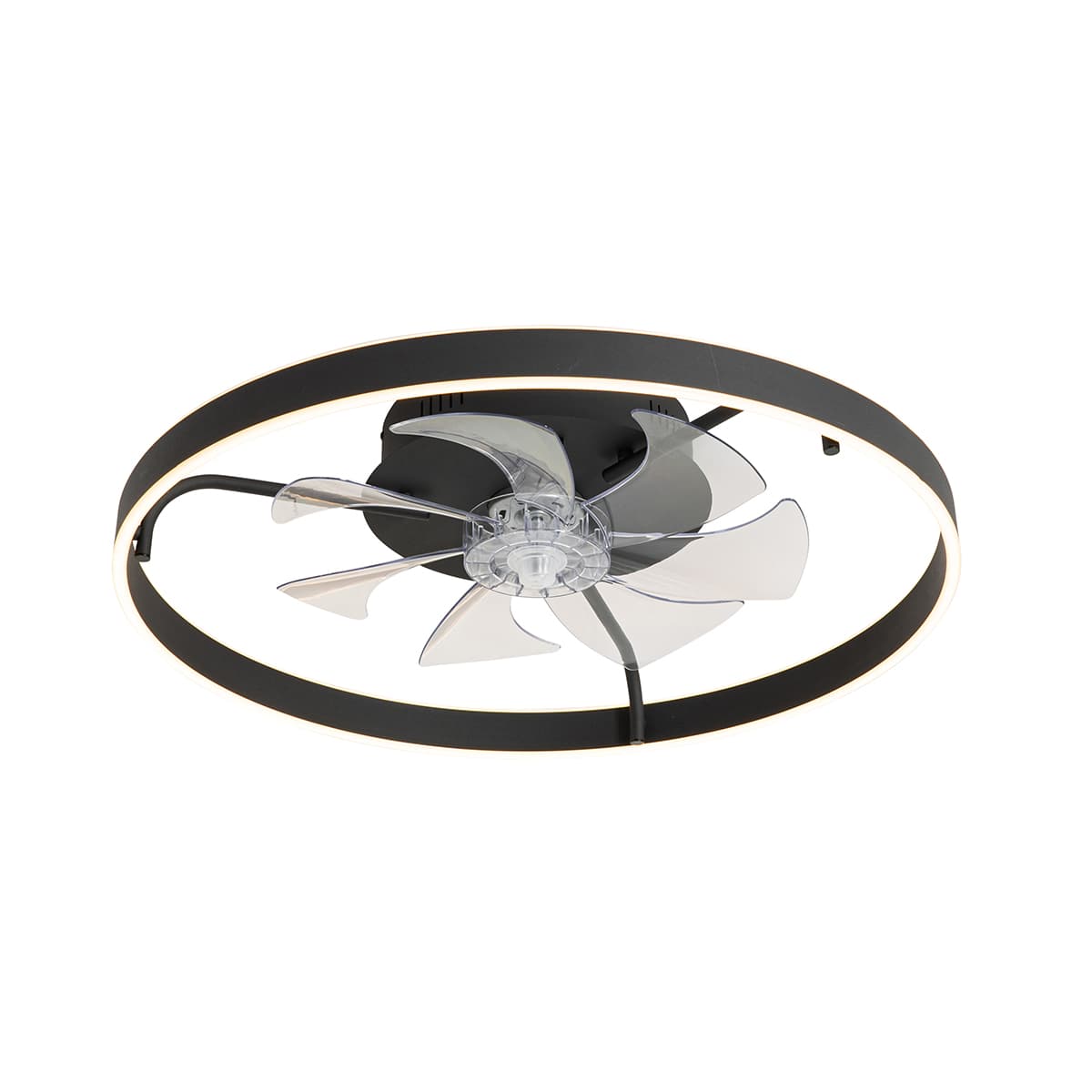 Stropný ventilátor čierny 70 cm vrátane LED stmievateľný s diaľkovým ovládaním - Maddy