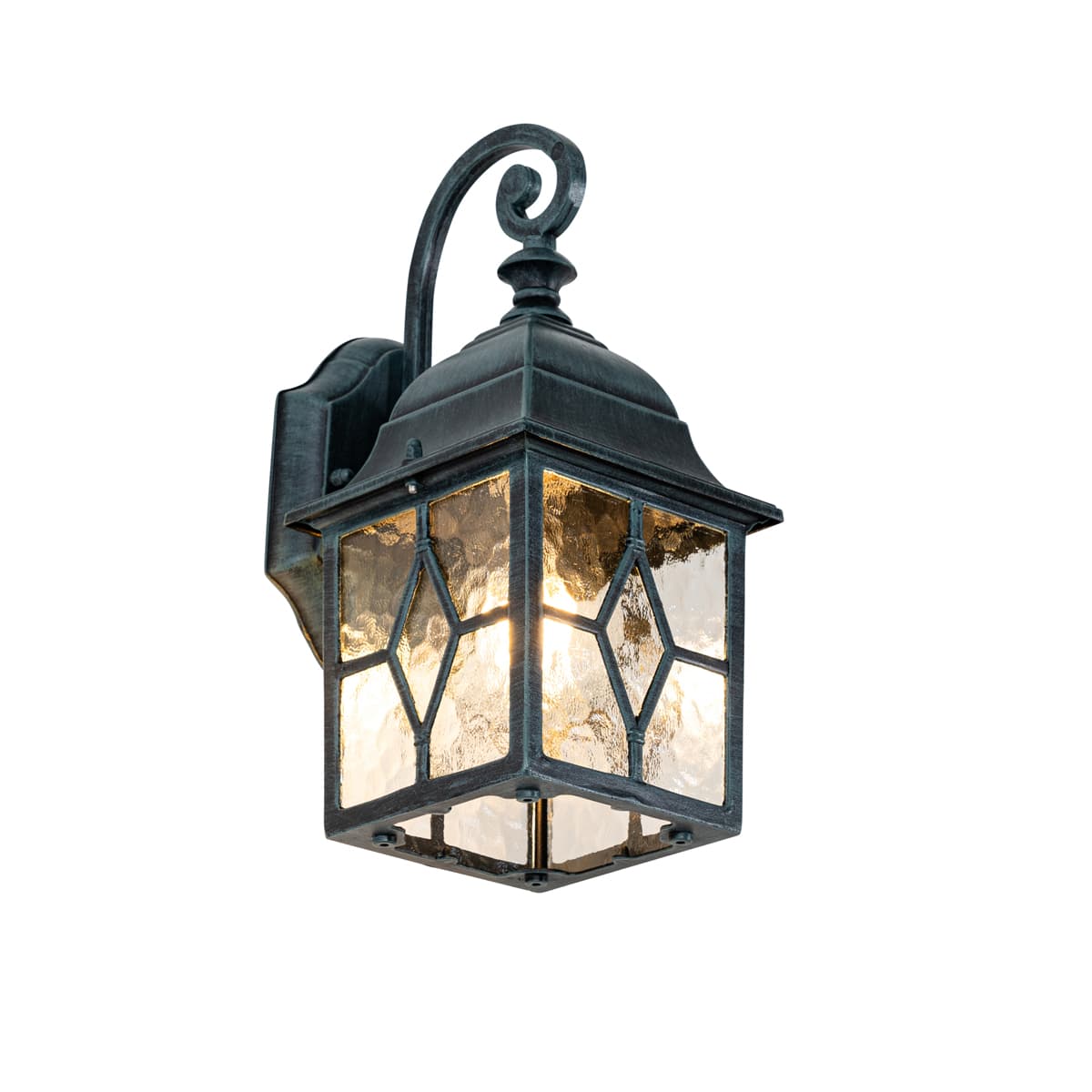 Romantická vonkajšia nástenná lampa tmavozelená - London 1