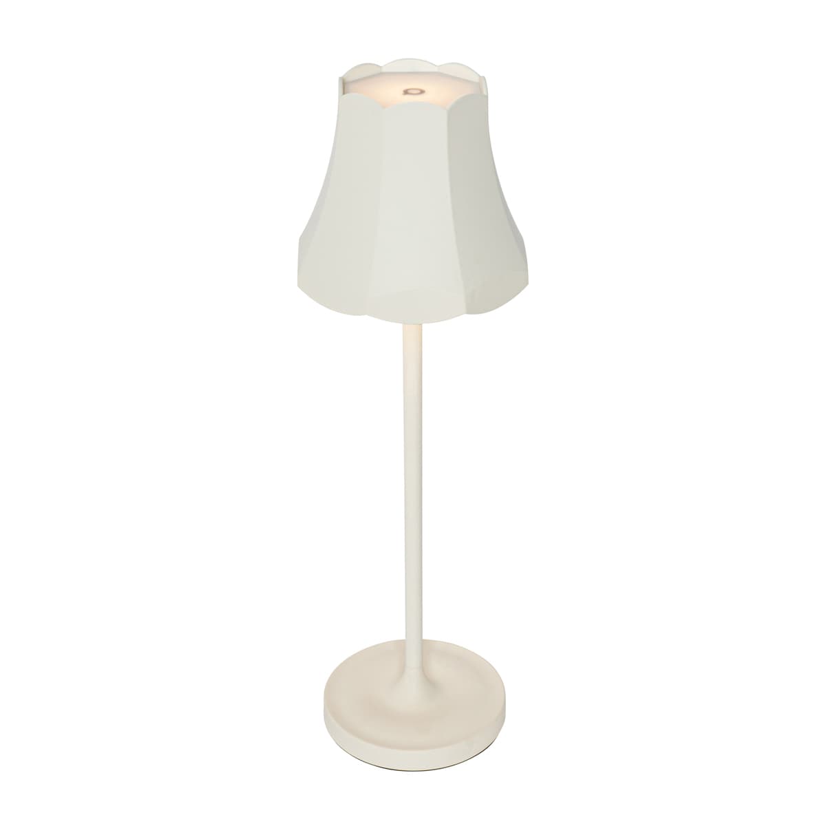 Retro stolná lampa nabíjateľná IP44 smotanová - Granny 1