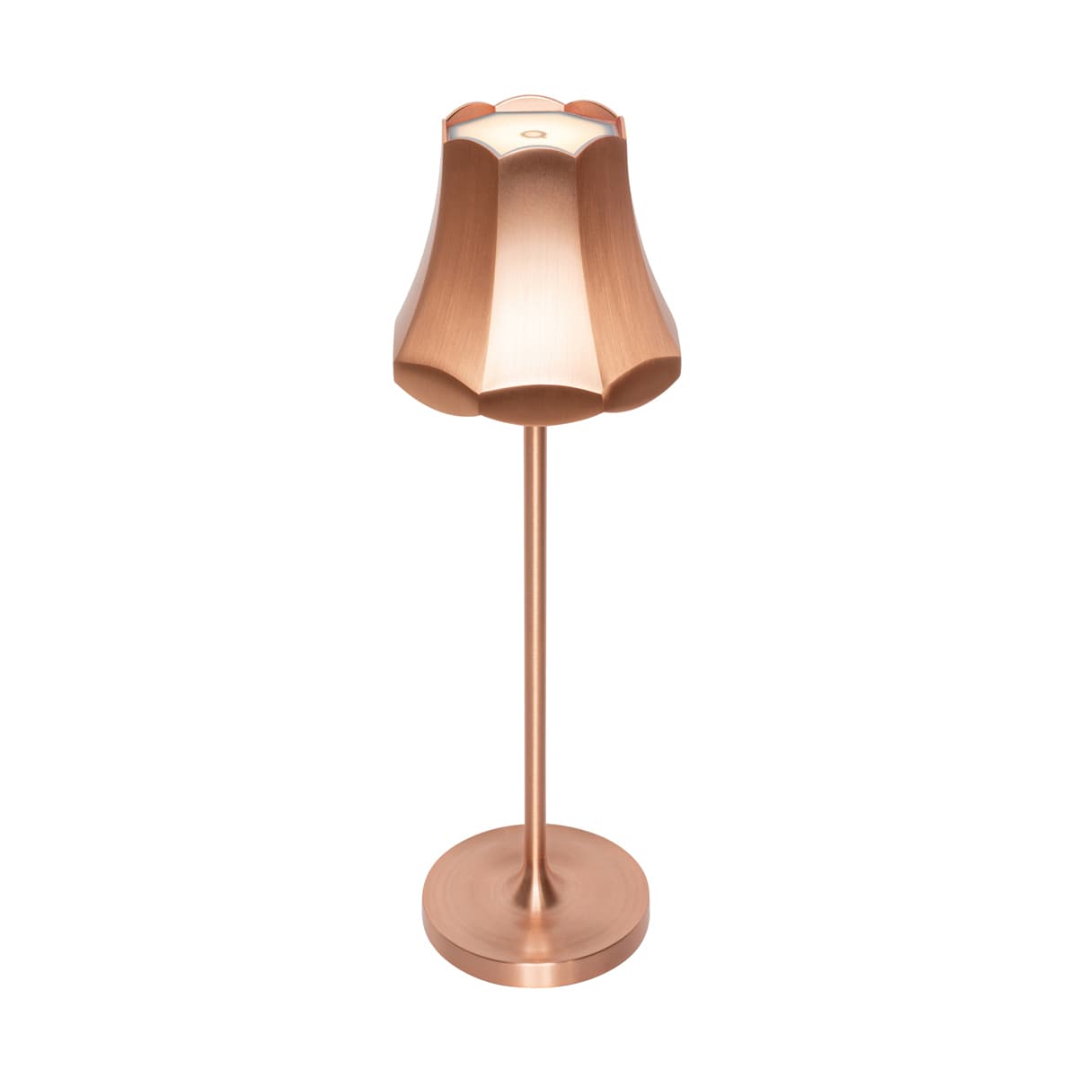 Retro stolná lampa medená nabíjateľná IP44 - Granny 1