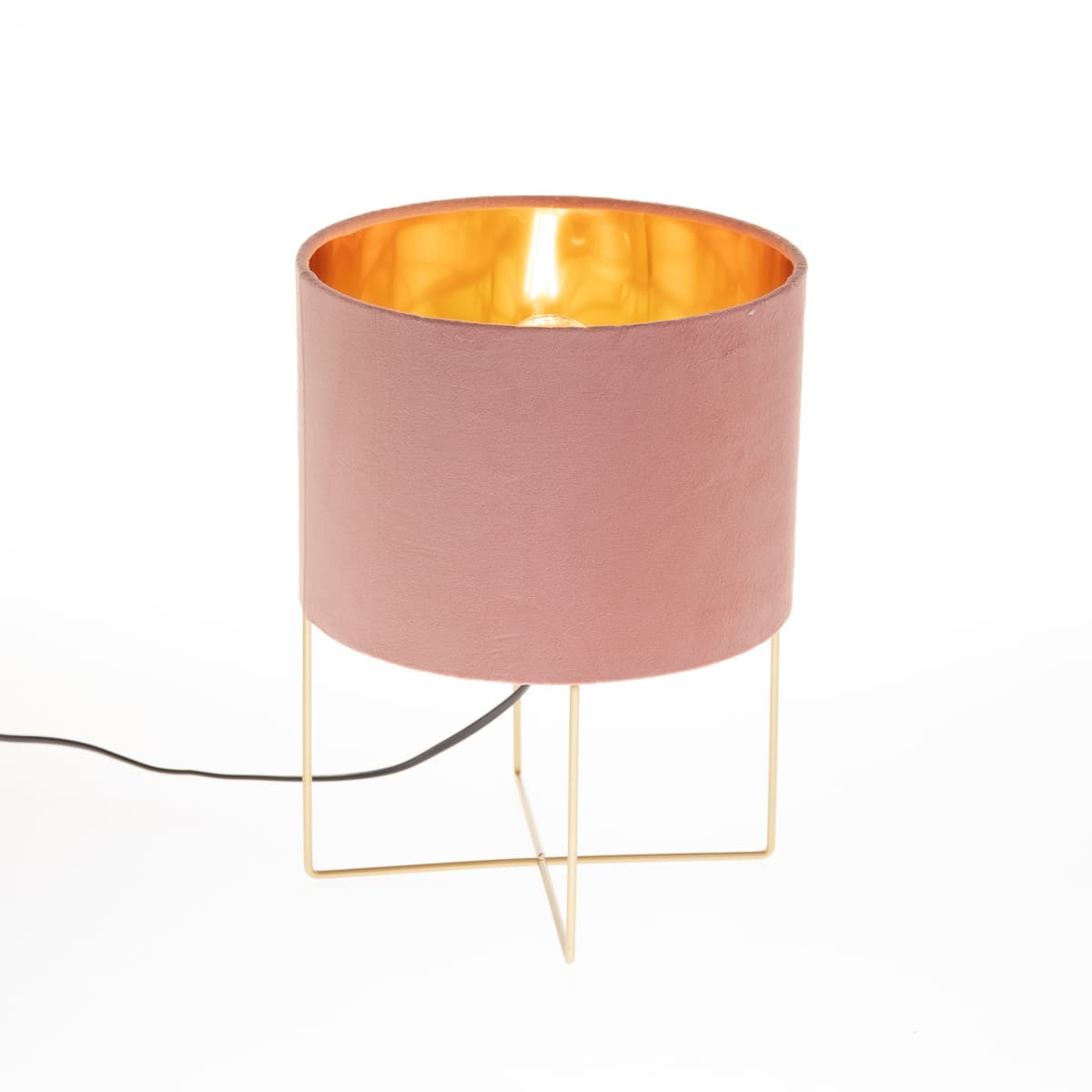 Moderná stolná lampa ružová so zlatom - Rosalina