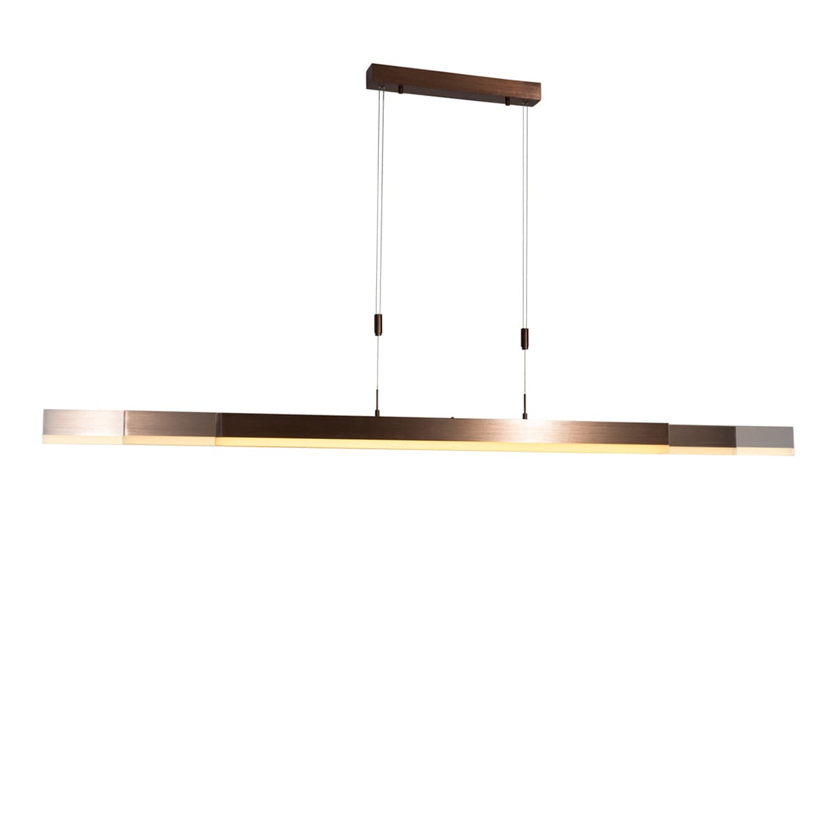 Nastaviteľná závesná lampa tmavá bronz vrátane stmievateľného LED - Lamba
