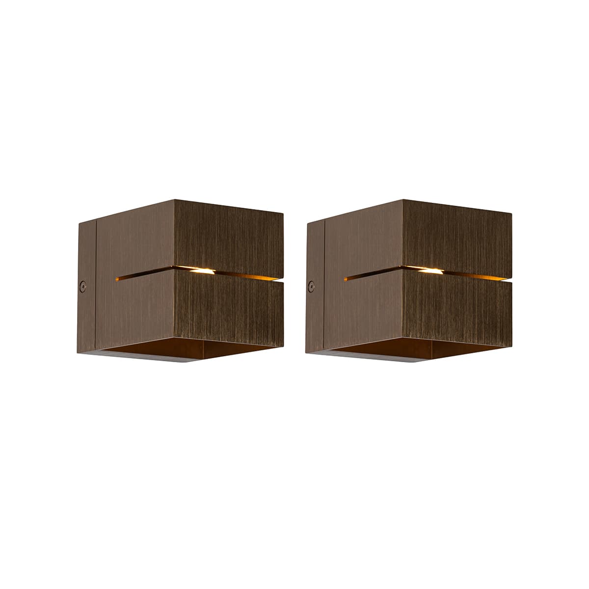 Sada 2 inteligentných nástenných svietidiel tmavá bronz 9,7 cm vrátane WiFi G9 - Transfer Groove 1