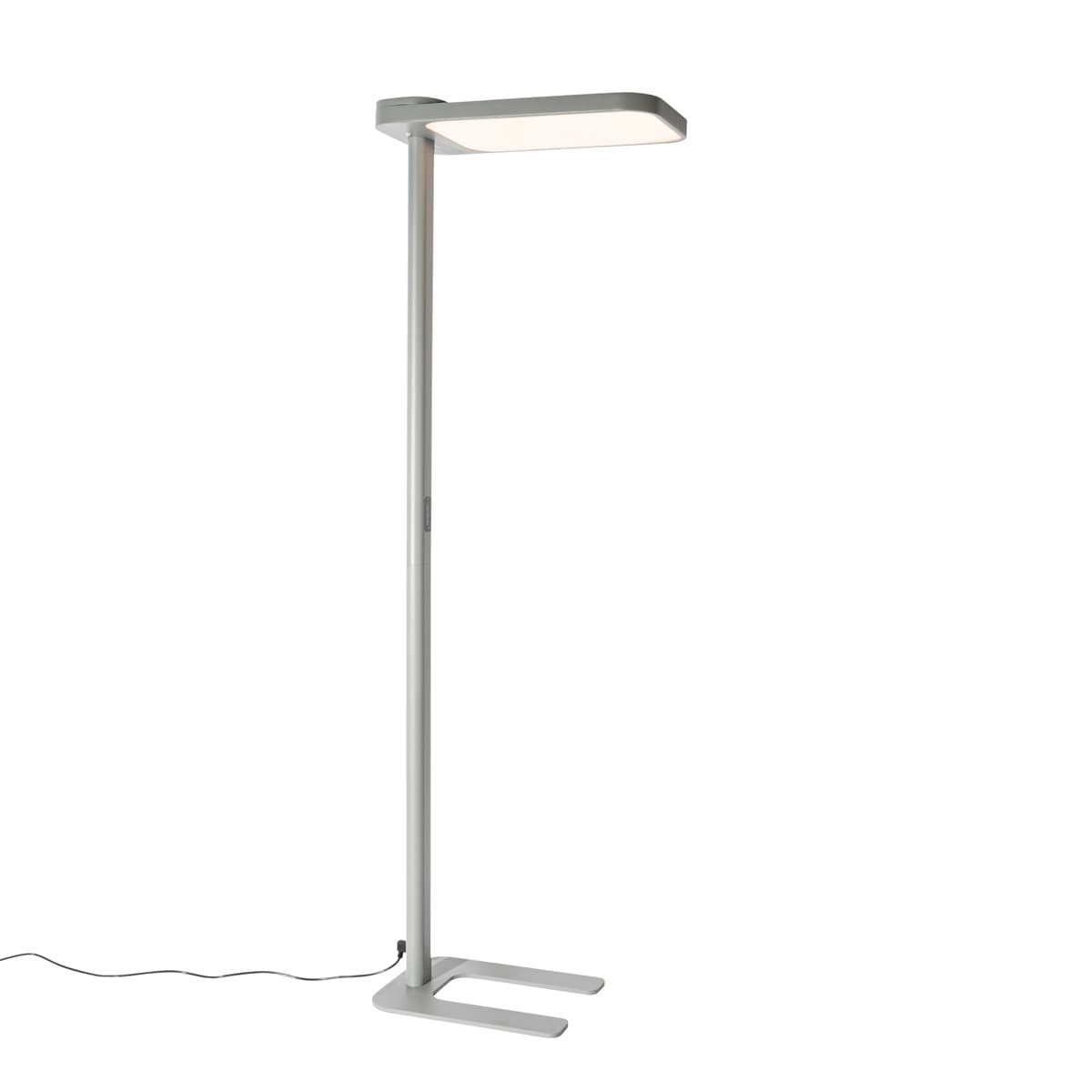 Denná stojaca lampa sivá štvorcová vrátane LED a stmievača - Guzo 1