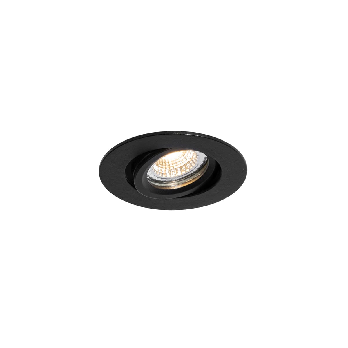 Zástenný bodový reflektor čierny výkyvný 6,5 cm vrátane LED IP54 Ultra Slim - Pupil 1