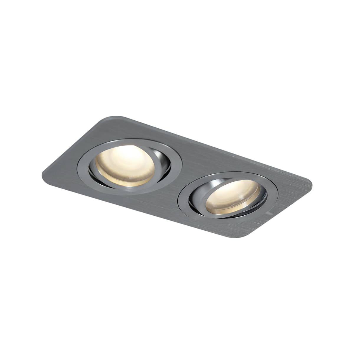 Zaoblené zapustené bodové svietidlo Gunmetal GU10 50 mm otočné a naklápacie IP44 2-svetlá - Alberto 1