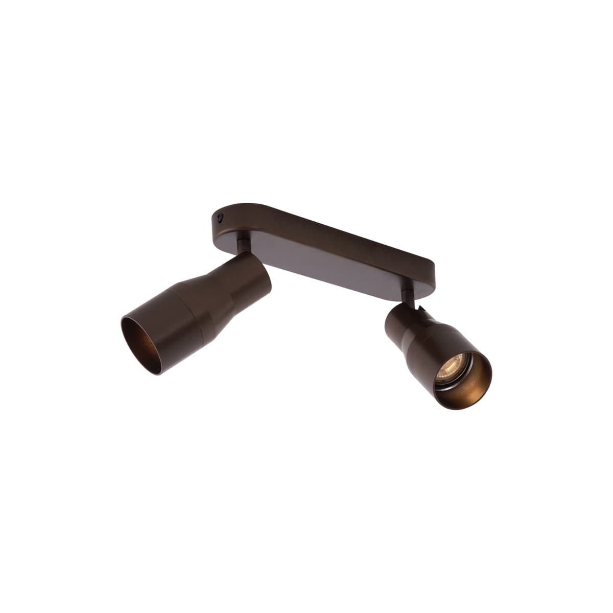 Zaoblené stropné bodové svetlo tmavá bronz GU10 50 mm 2-svetlo - Stanley 1