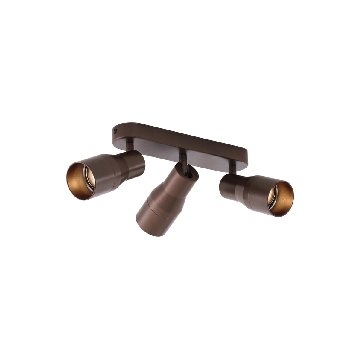Zaoblené stropné bodové svetlo tmavá bronz GU10 50 mm 3-svetlo - Stanley