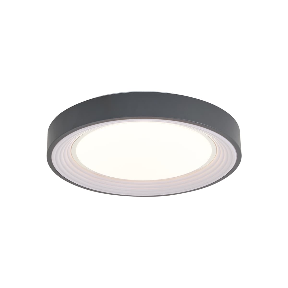 Moderné stropné svietidlo sivé s bielou farbou 38 cm vrátane LED stmievateľné RGB - Kanton 1