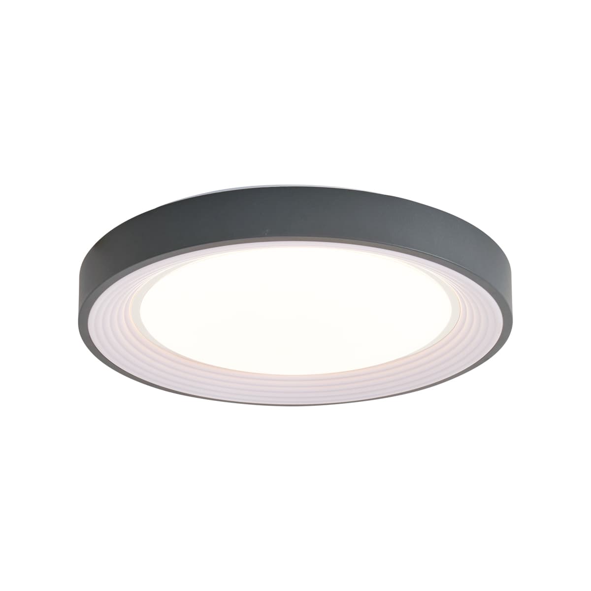 Moderné stropné svietidlo sivé s bielou farbou 48 cm vrátane LED stmievateľné RGB - Kanton