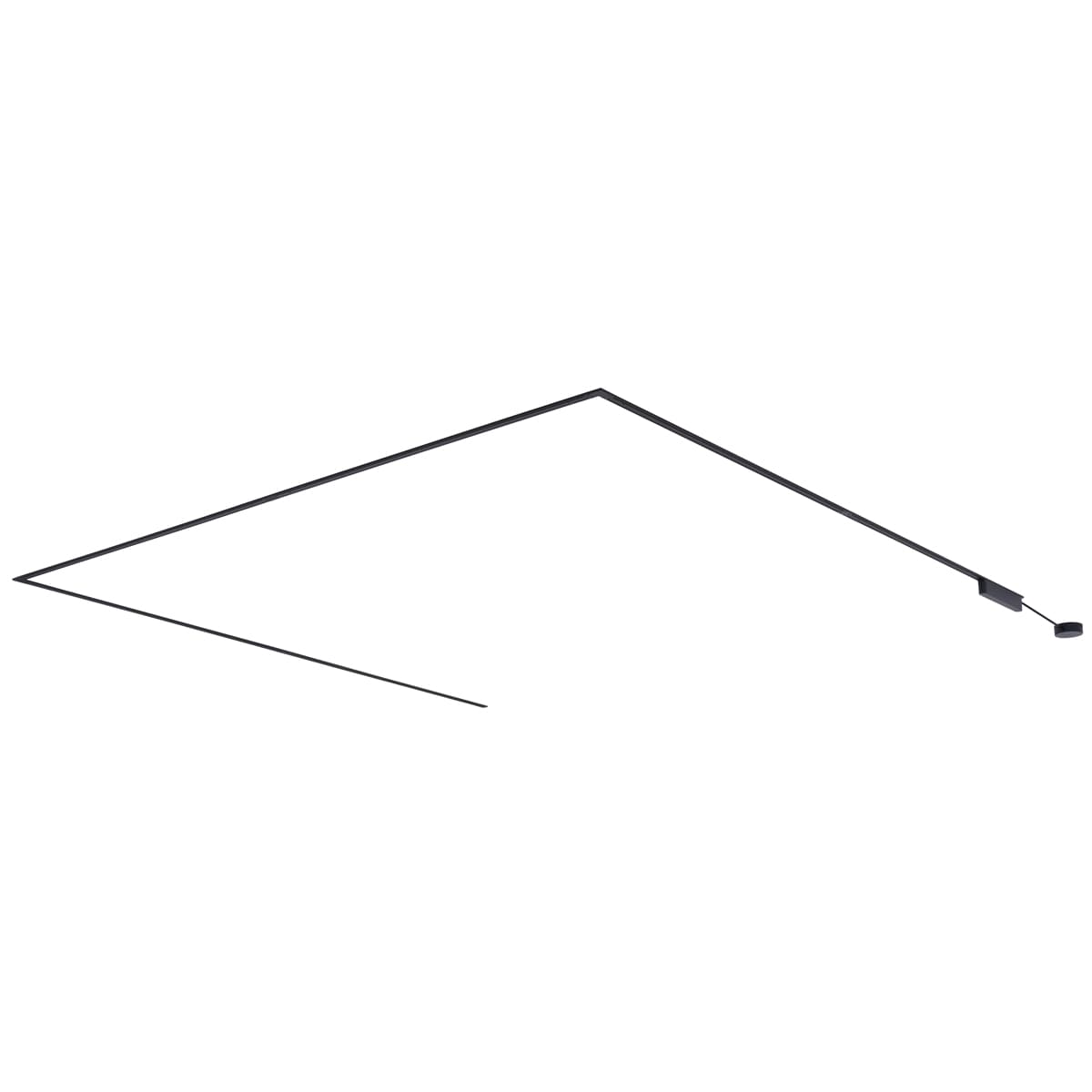 Moderný koľajnicový systém čierny 1-fázový 600 cm - Magnetic 1