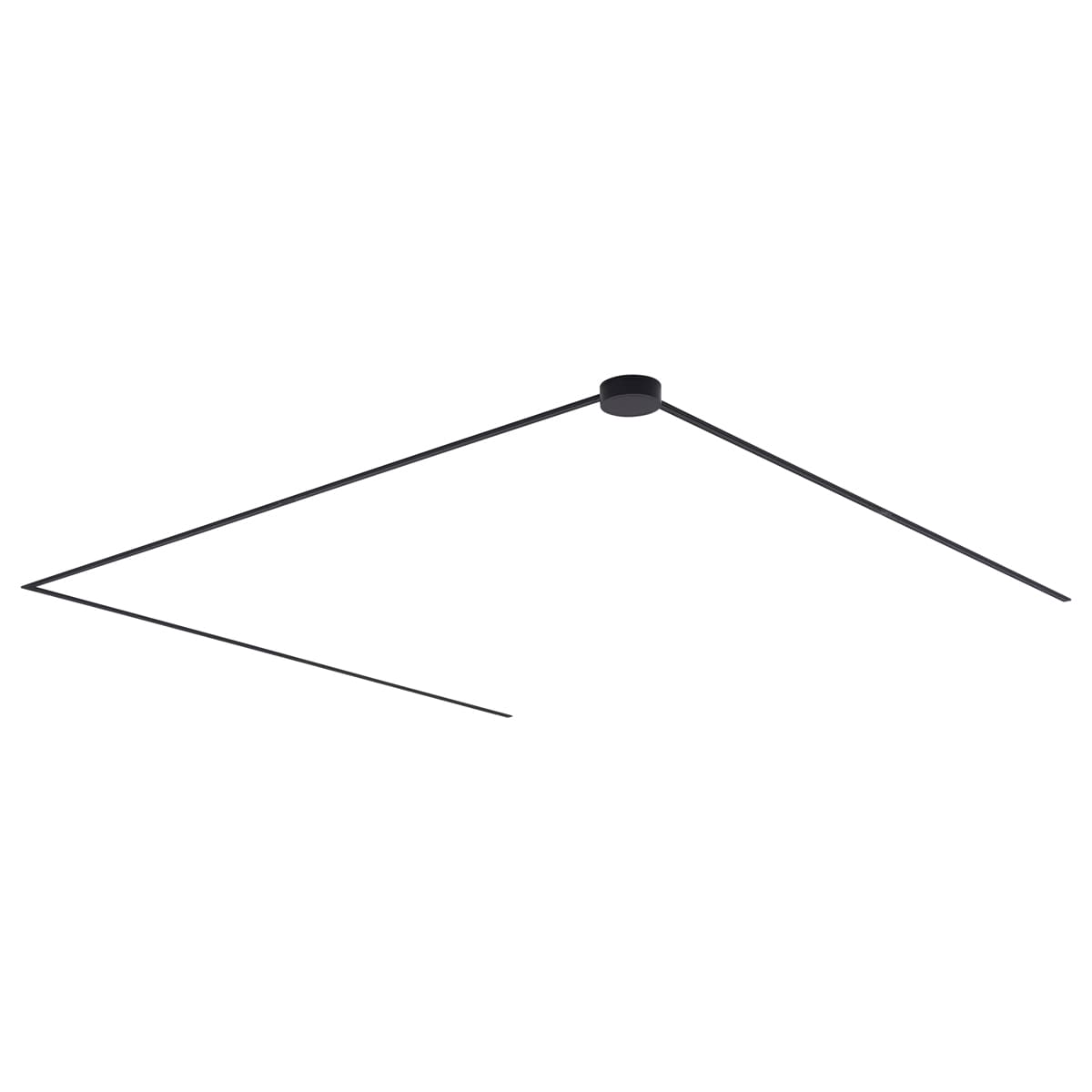 Moderný koľajnicový systém osvetlenia čierny 1-fázový 600 cm s okrúhlym zdrojom napájania - Magnetic 1