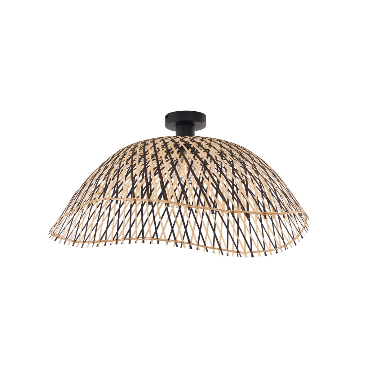 Art Deco stropné svietidlo čierne bambusové 60 cm - Alka 1