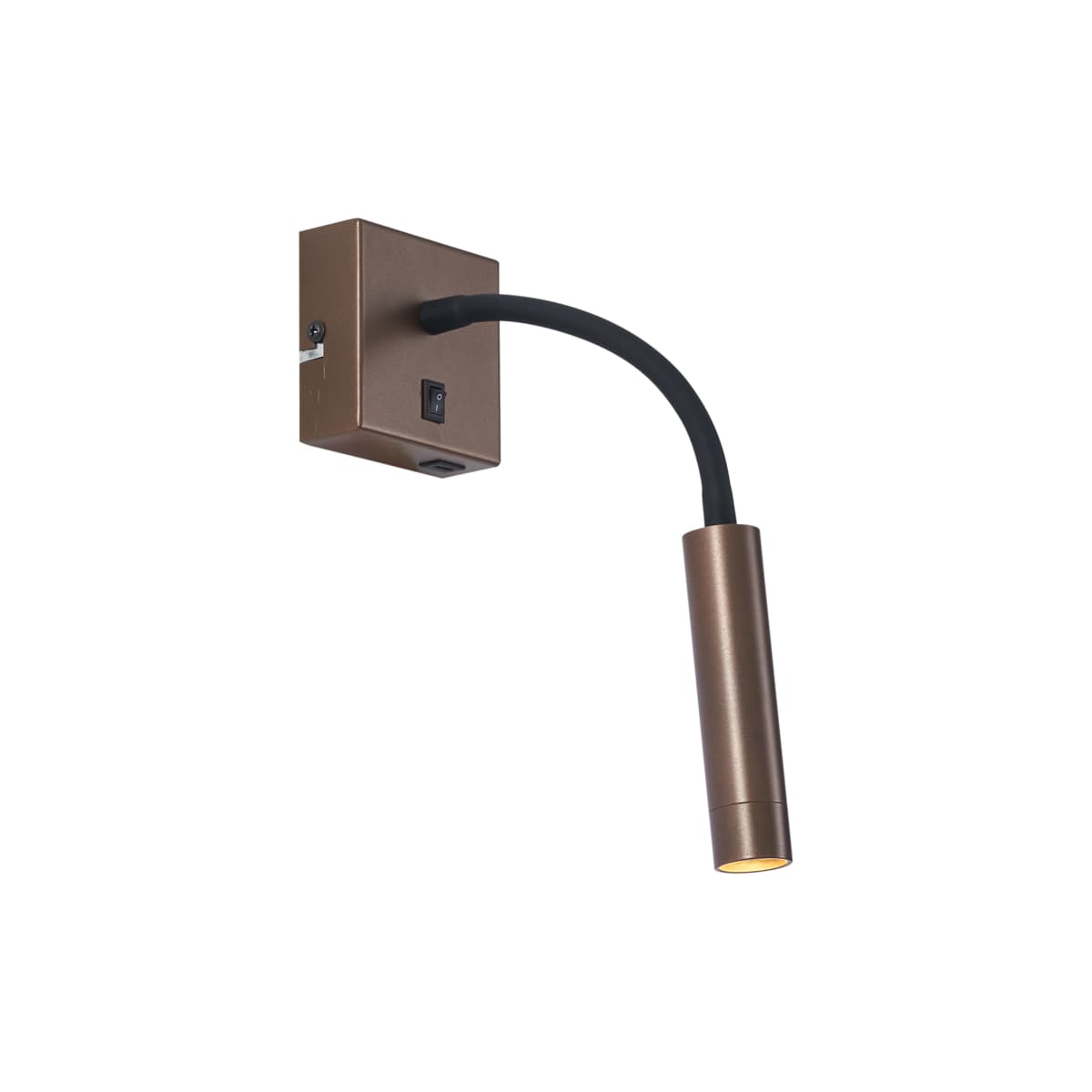 Moderné bronzové nástenné svietidlo s portom USB-C - Gosna