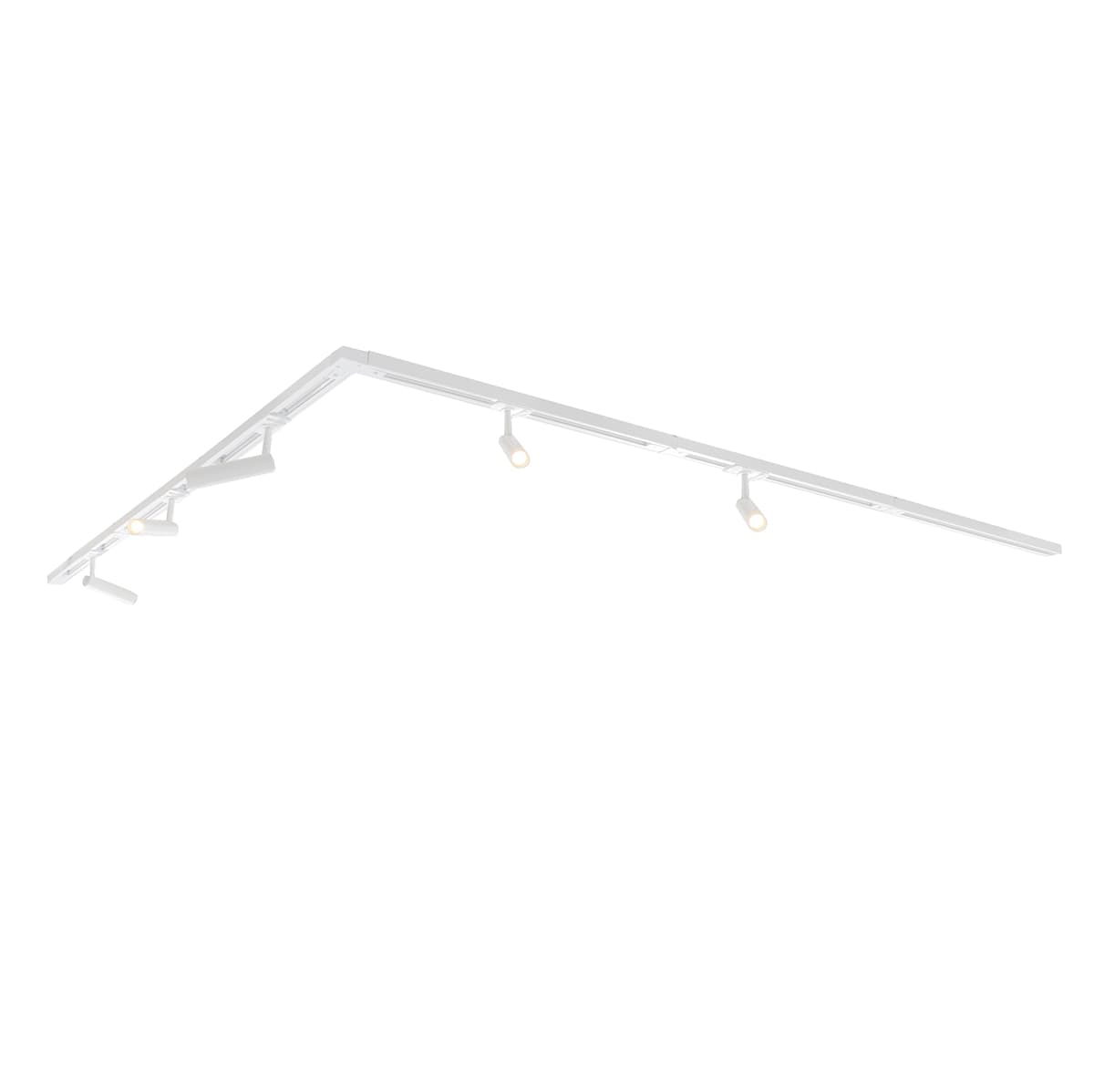 Moderný koľajnicový systém s 5 bodovými svetlami biely 1-fázový GU10 35mm - Iconic Jeana Luxe