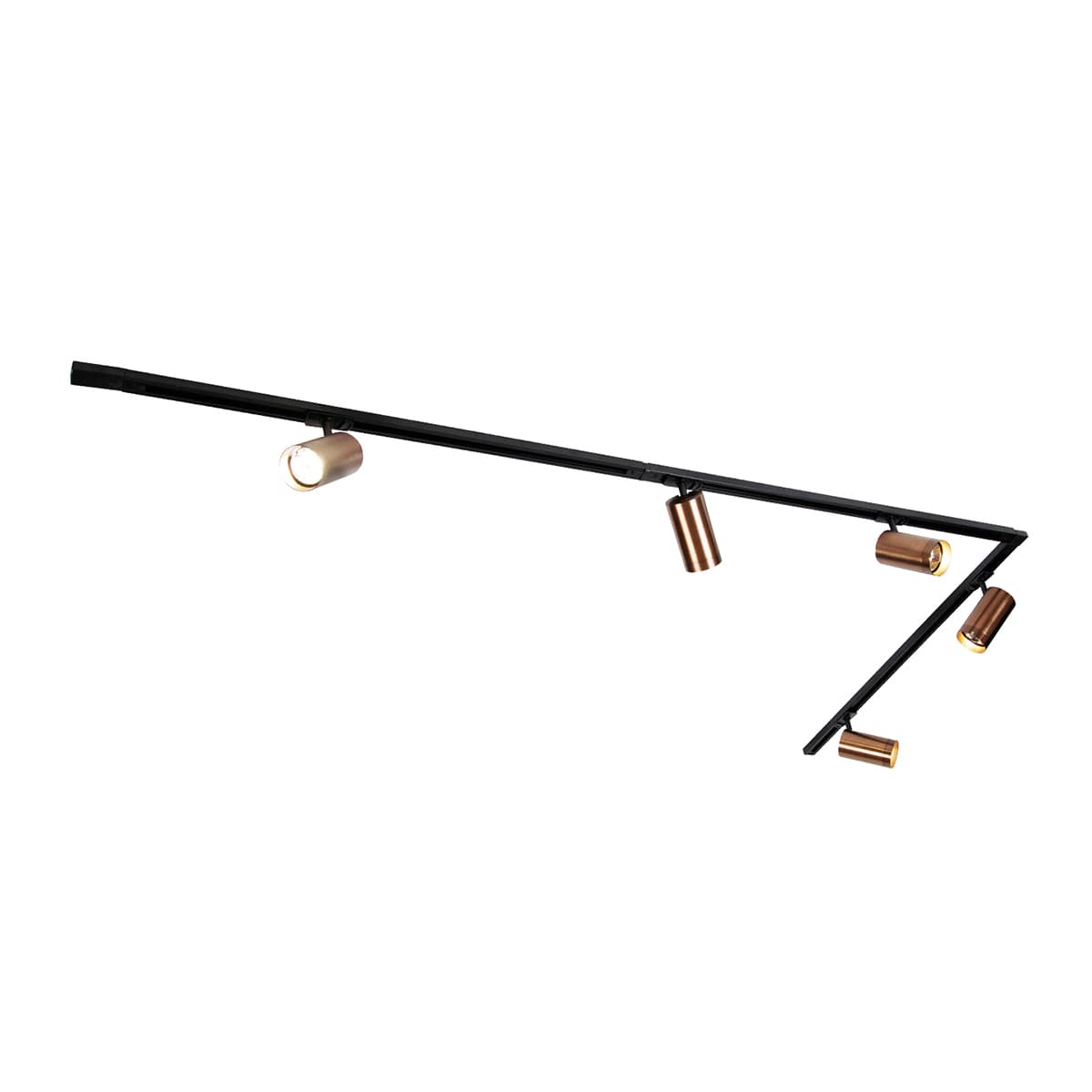 Moderný koľajnicový systém s 5 bodovými svetlami tmavý bronz 1-fázový GU10 70mm - Iconic Jeana Luxe 1