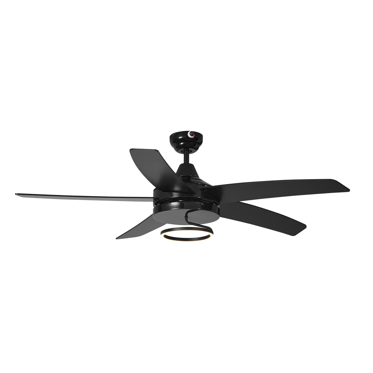 Stropný ventilátor čierny 132 cm vrátane LED s diaľkovým ovládaním - Cool Anello 1