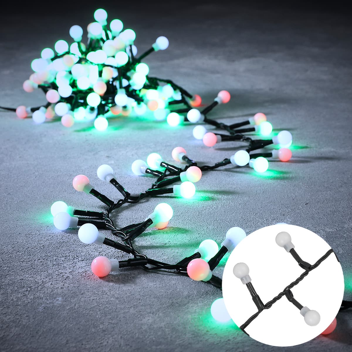 Vianočné svetelná reťaz zelená s 1000 LED diódami Multicolor 23m IP44 - Comet