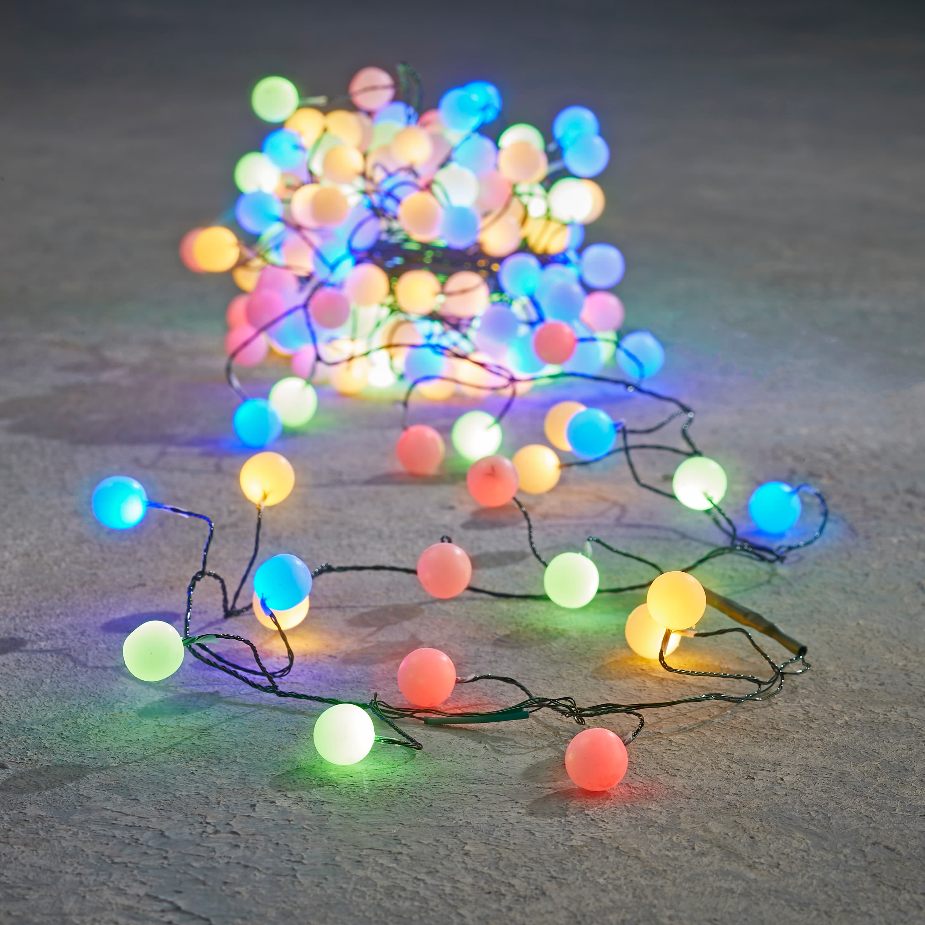 Vianočné svetielka zelené so 140 viacfarebnými LED diódami 3,5 m IP44 - Dasher