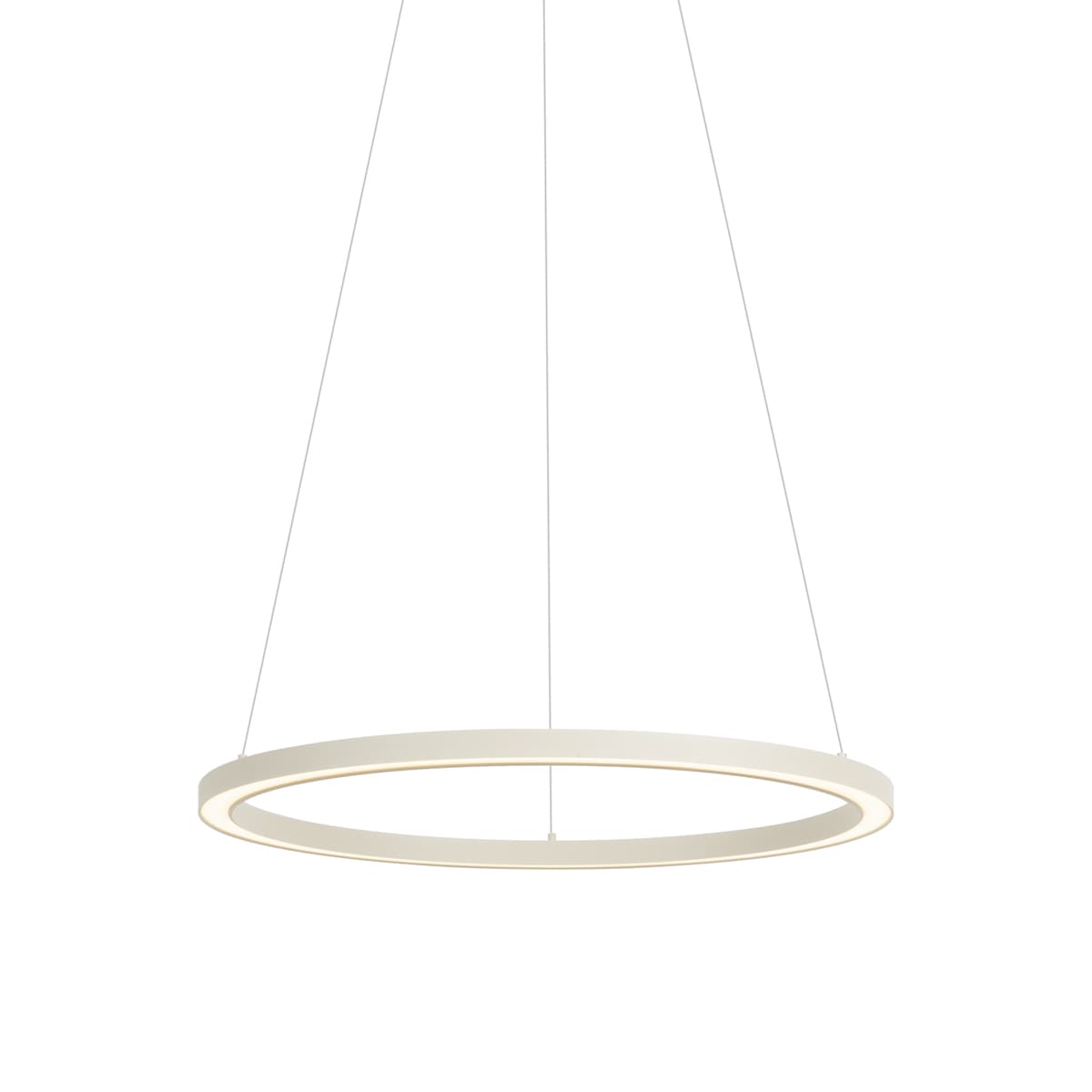 Dizajnové závesné svietidlo béžové 60 cm vrátane LED s 3-stupňovým stmievaním - Girello 1