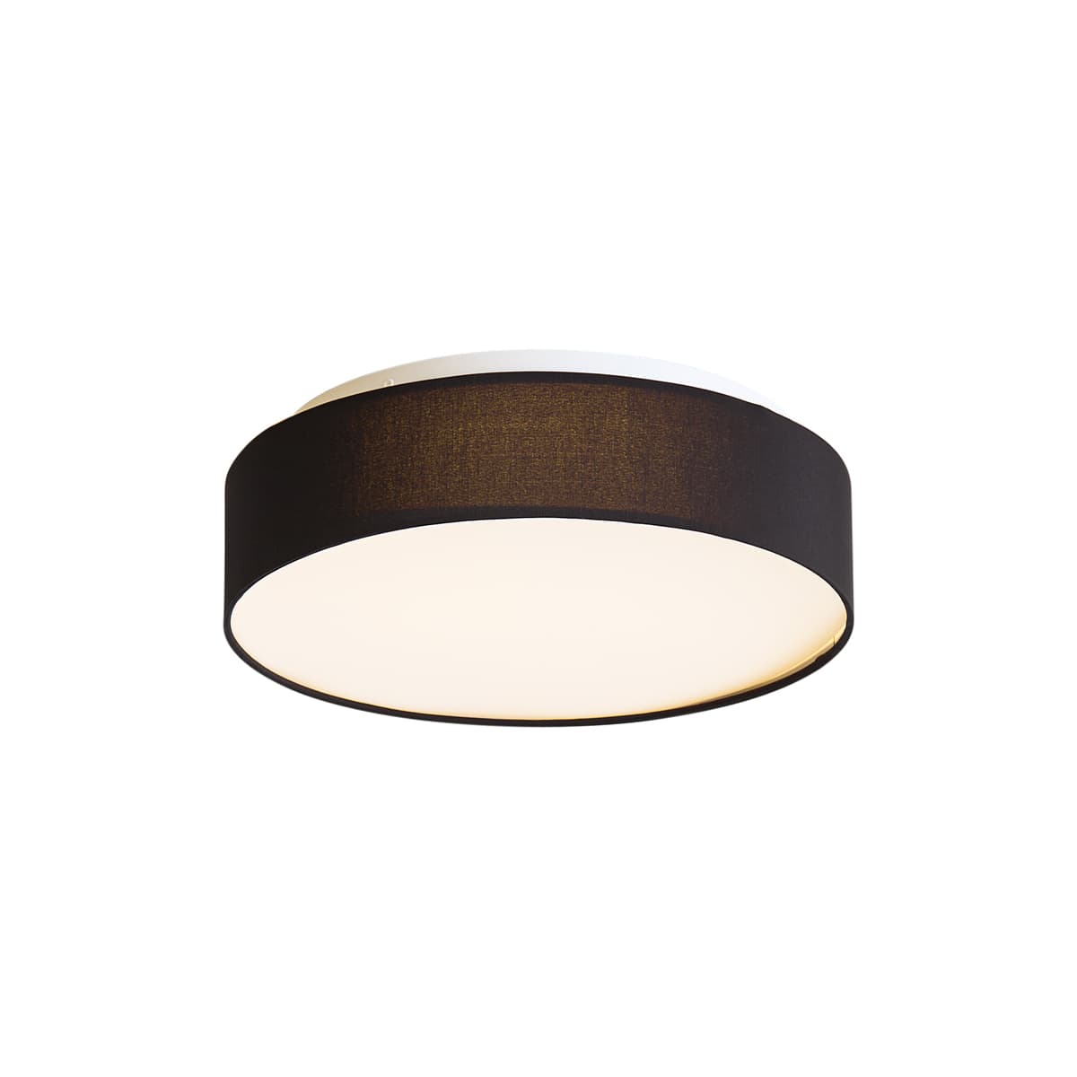 Inteligentné stropné svietidlo čierne 35 cm vrátane LED a diaľkového ovládania - Flat Drum