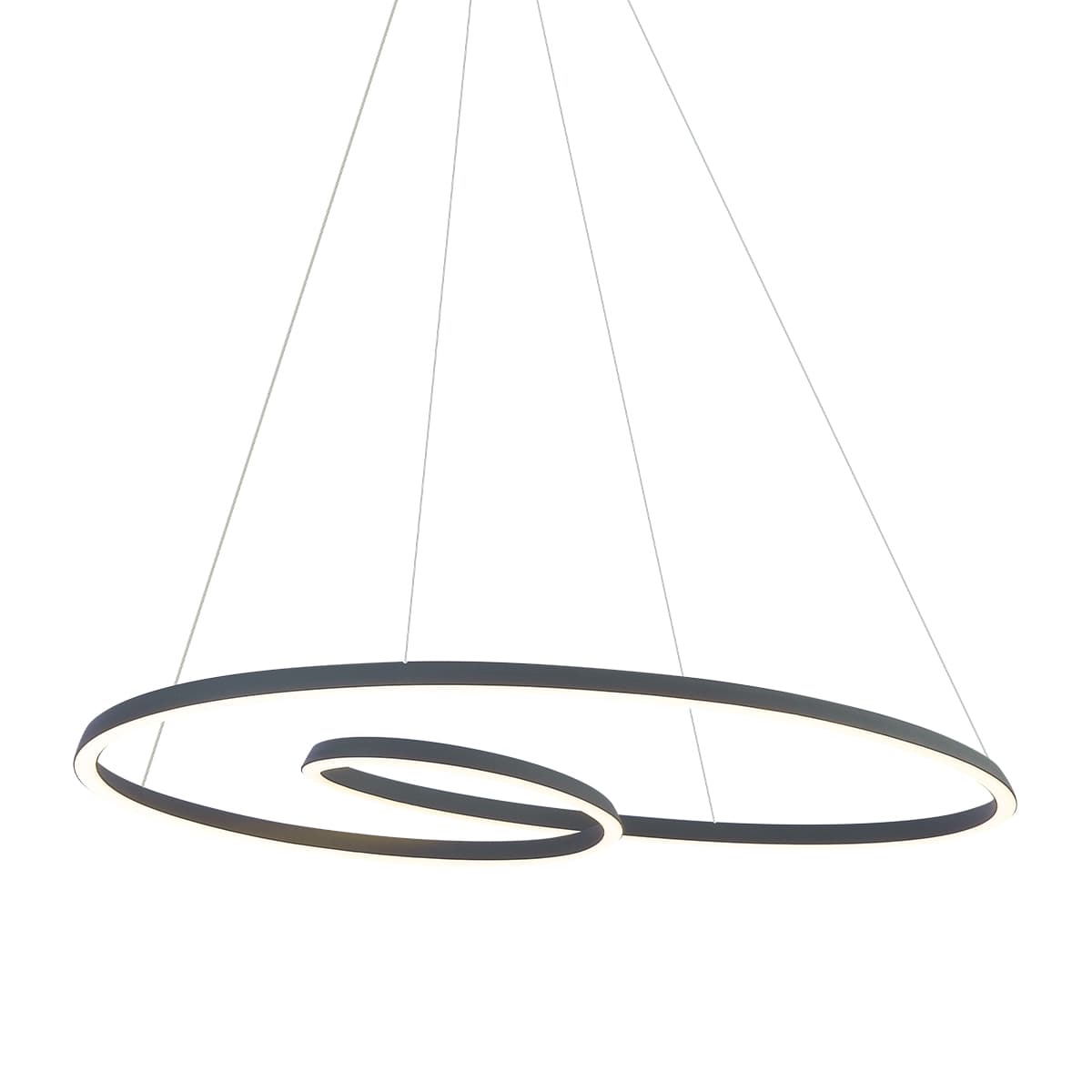 Škandinávske závesné svietidlo čierne 110 cm vrátane LED 3-stupňové stmievateľné - Circuit