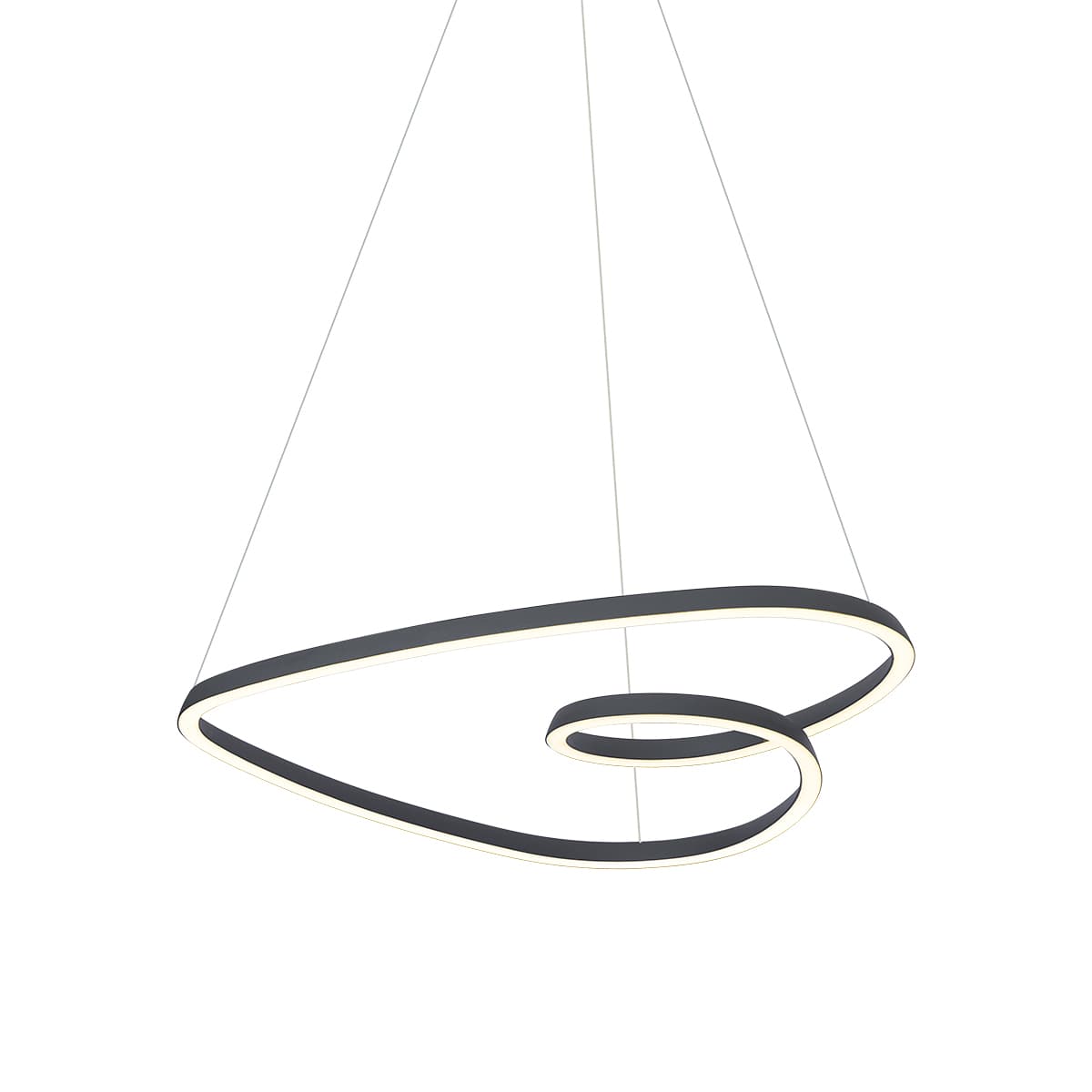 Škandinávske závesné svietidlo čierne 72 cm vrátane LED s 3-stupňovým stmievaním - Circuit