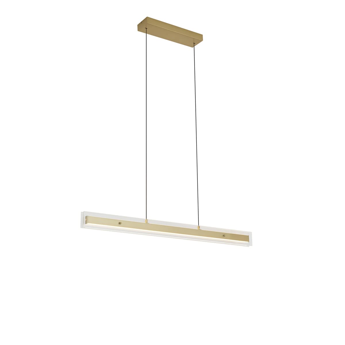 Moderné závesné svietidlo mosadzné s čírym sklom vrátane LED Easylift - Catch 1