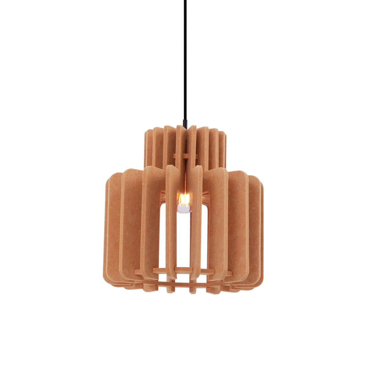 Retro závesná lampa oranžová - Felt 1