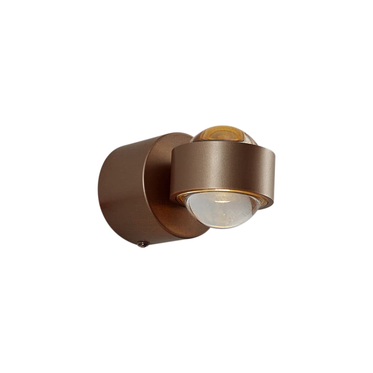 Dizajnové nástenné svietidlo tmavý bronz vrátane LED IP44 - Lens 1